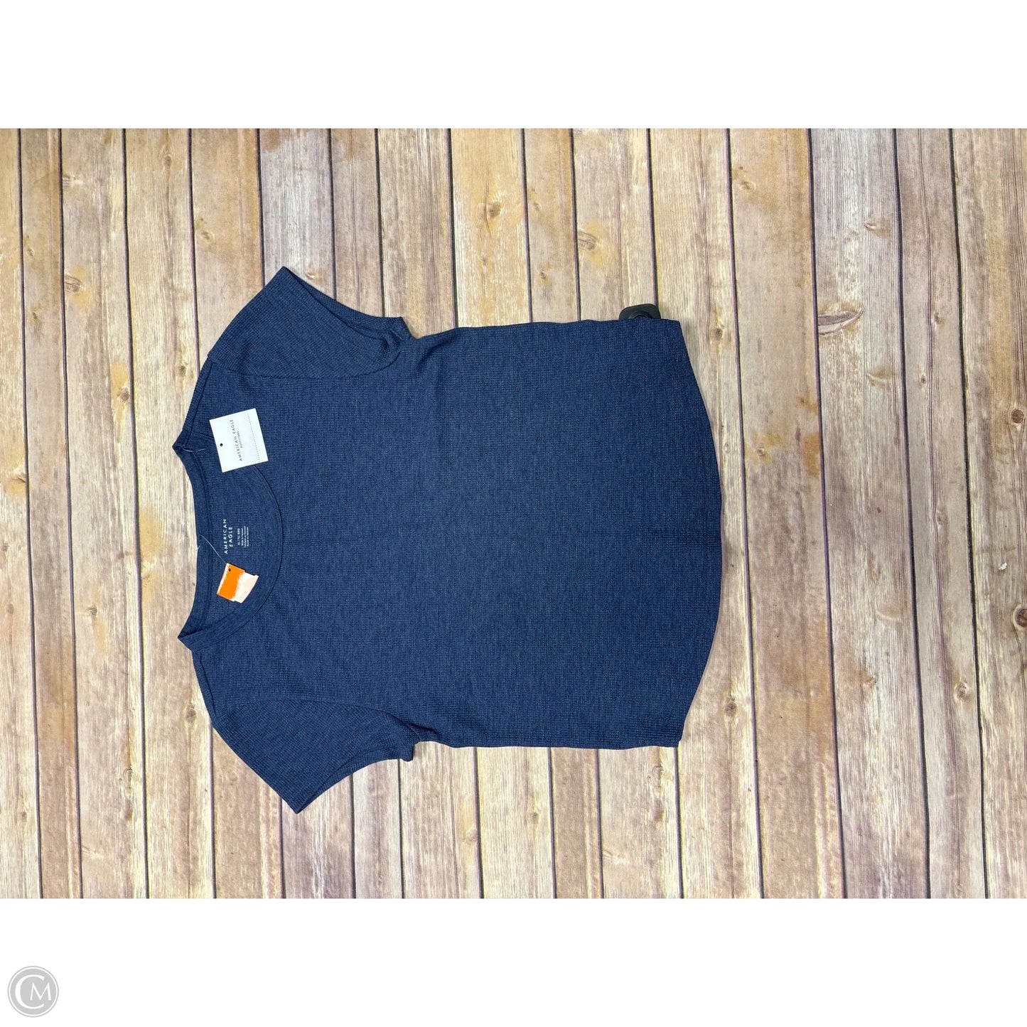 Top Short Sleeve By American Eagle In Blue, Size: Xl