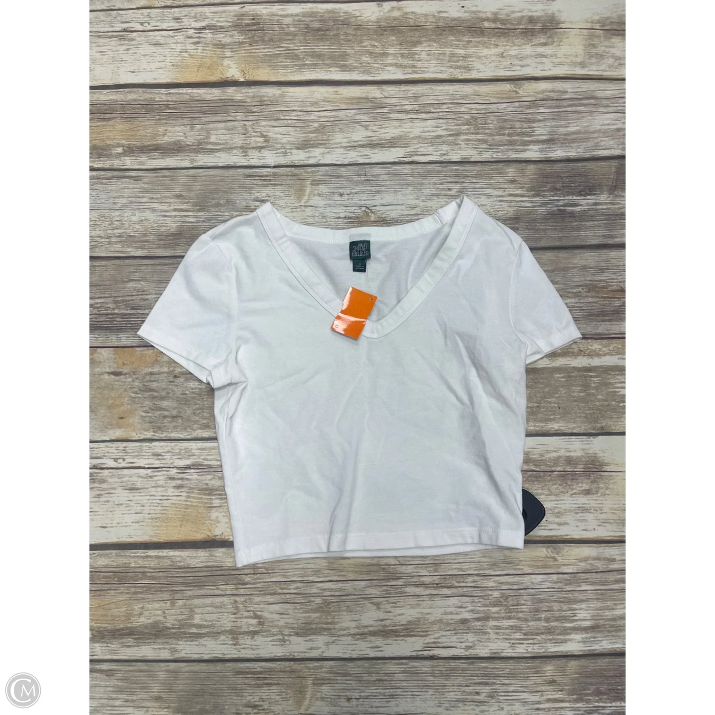 Top Short Sleeve By Wild Fable In White, Size: S