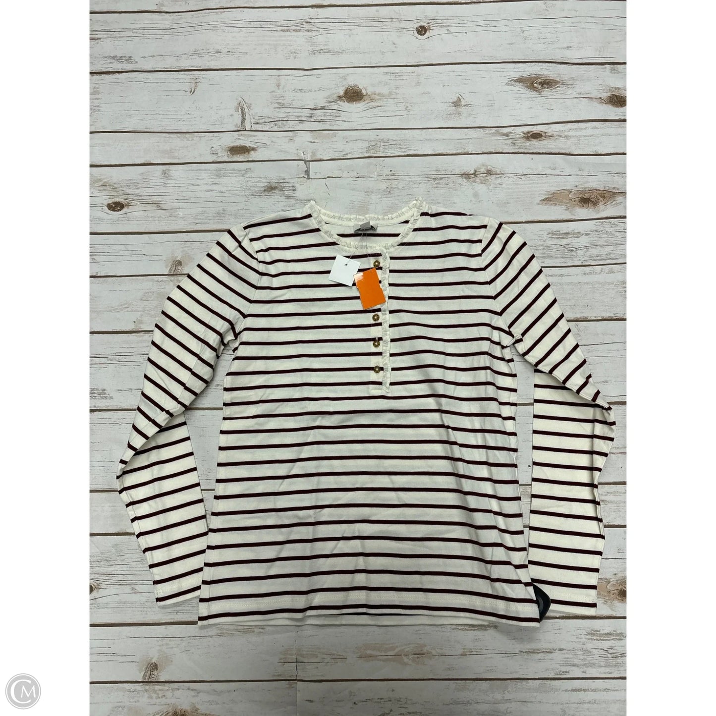 Top Long Sleeve By J. Crew In Striped Pattern, Size: Xs