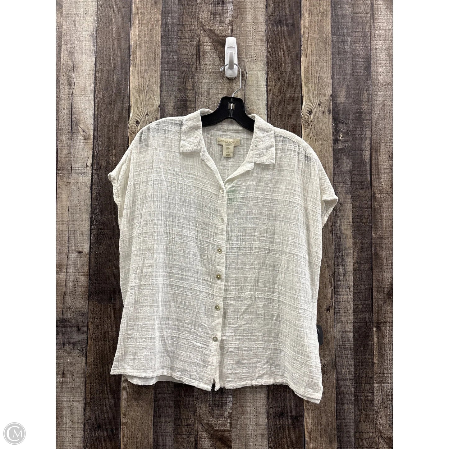 Top Sleeveless By Cynthia Rowley In Cream, Size: S