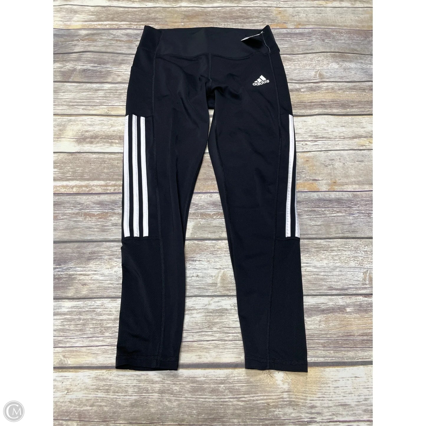 Athletic Leggings By Adidas In Black, Size: L