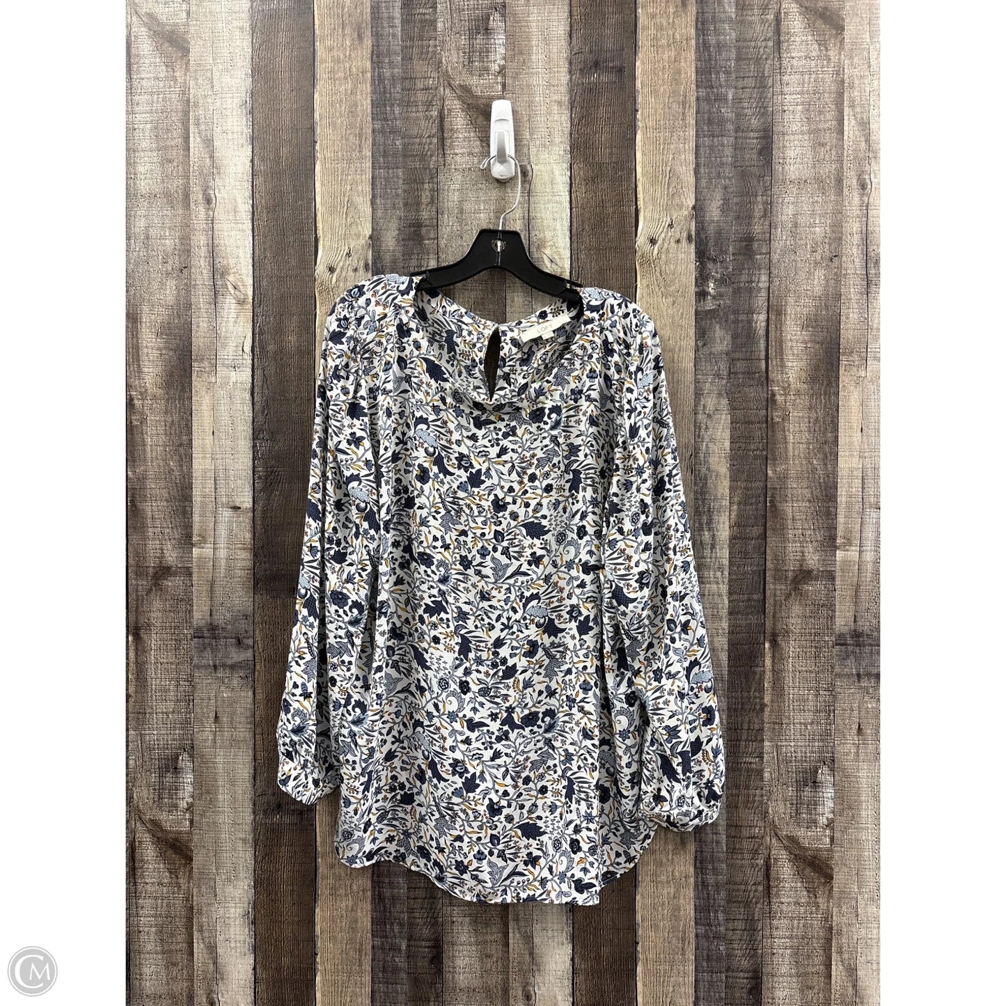 Top Long Sleeve By Loft In Floral Print, Size: Xxl
