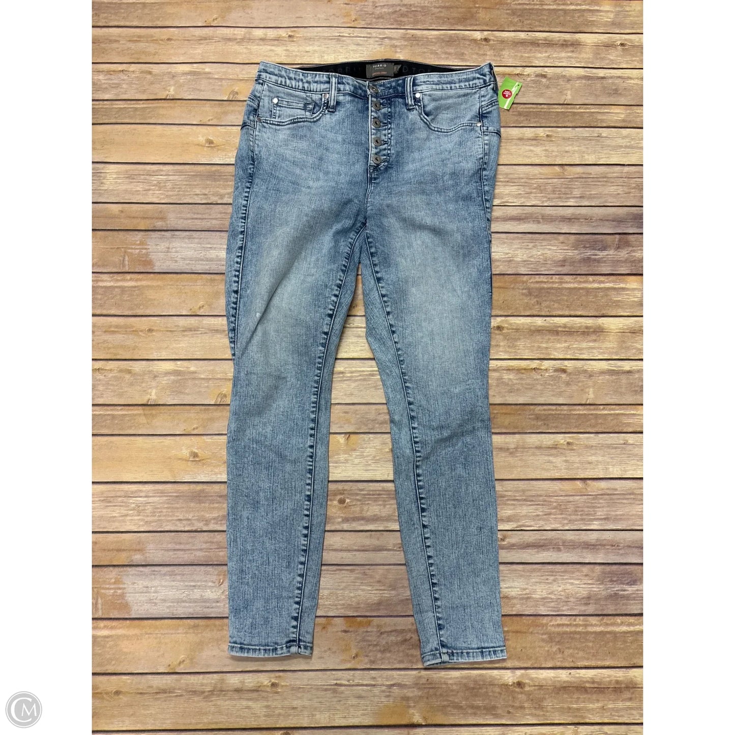 Jeans Skinny By Torrid In Blue Denim, Size: 14