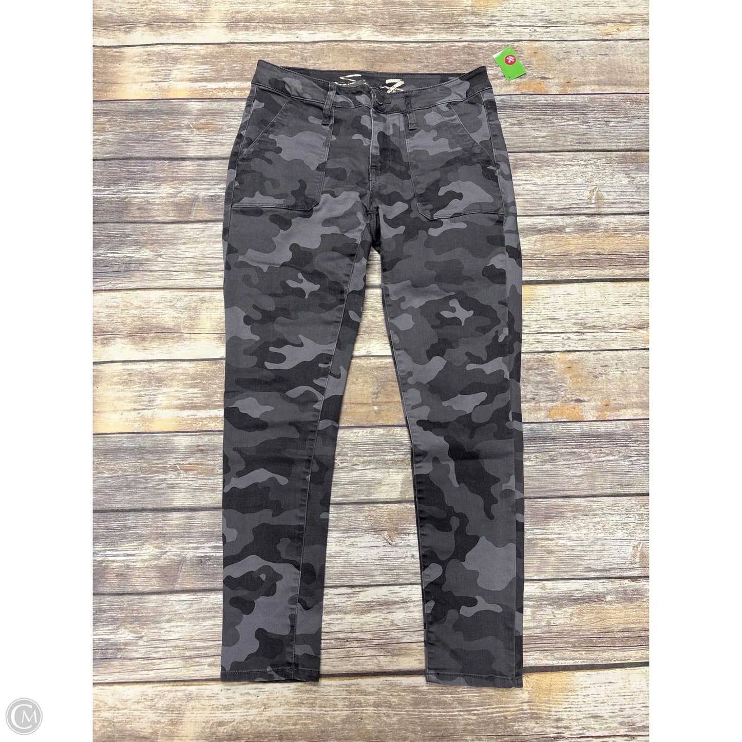 Jeans Skinny By Seven 7 In Camouflage Print, Size: 6