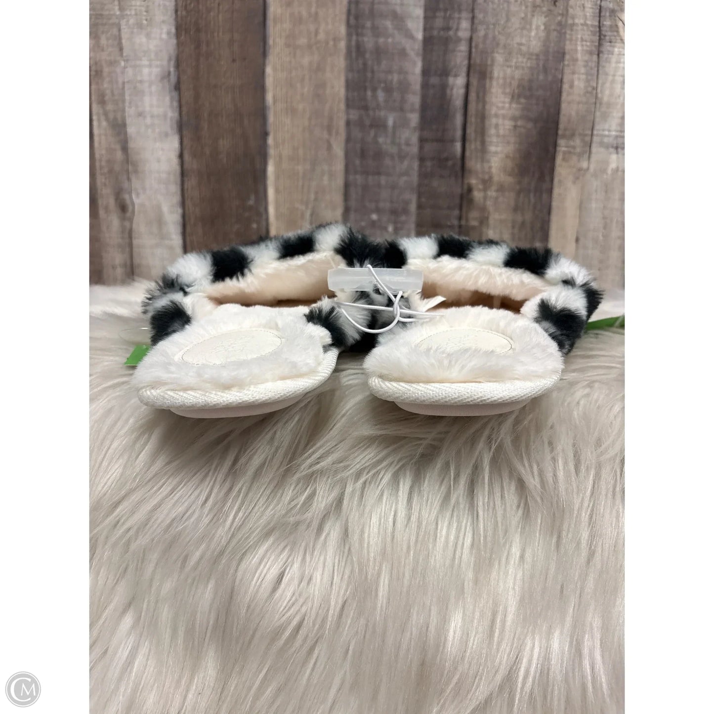 Slippers By Stars Above In Black & White, Size: 6