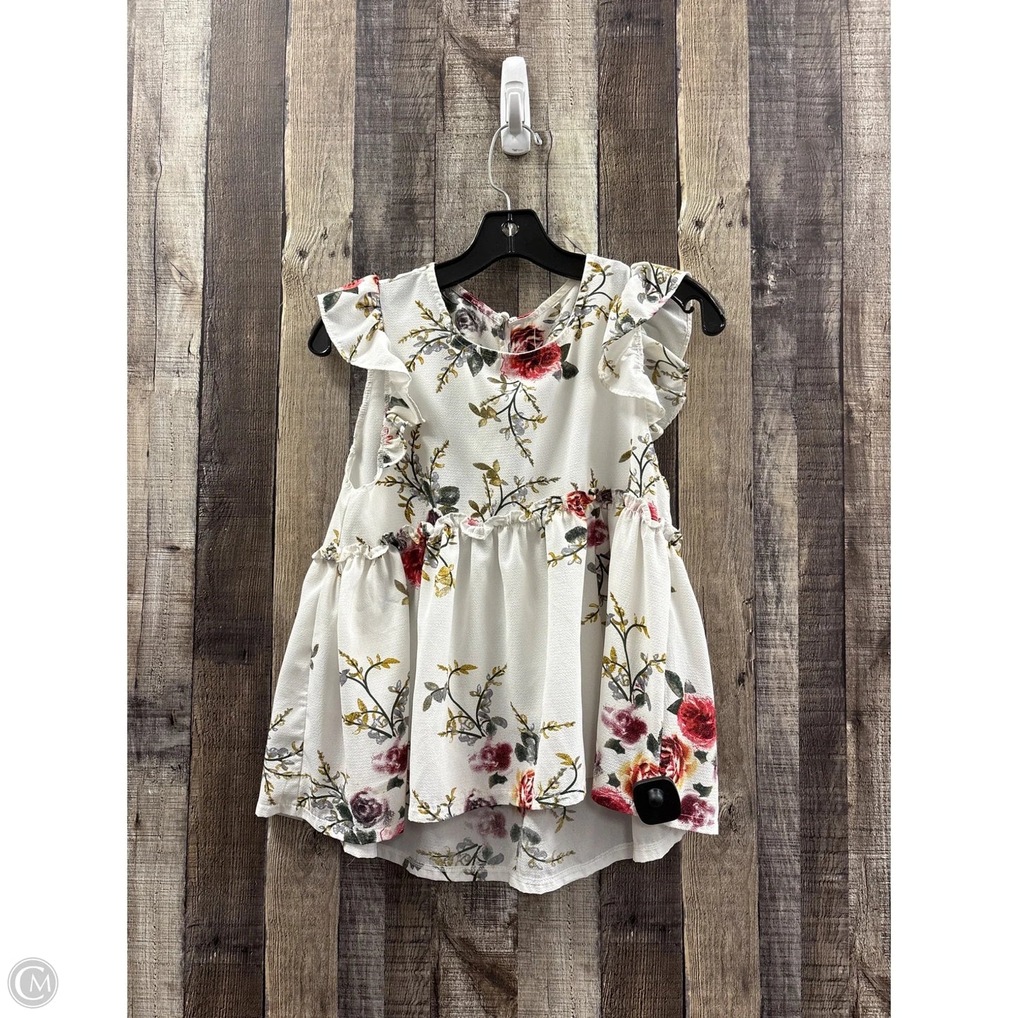 Top Sleeveless By Cmf In Floral Print, Size: S