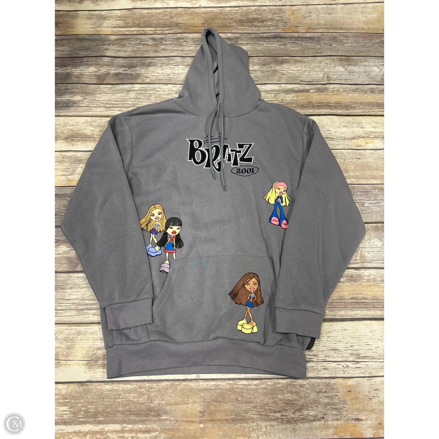 Sweatshirt Hoodie By Cme In Grey, Size: S