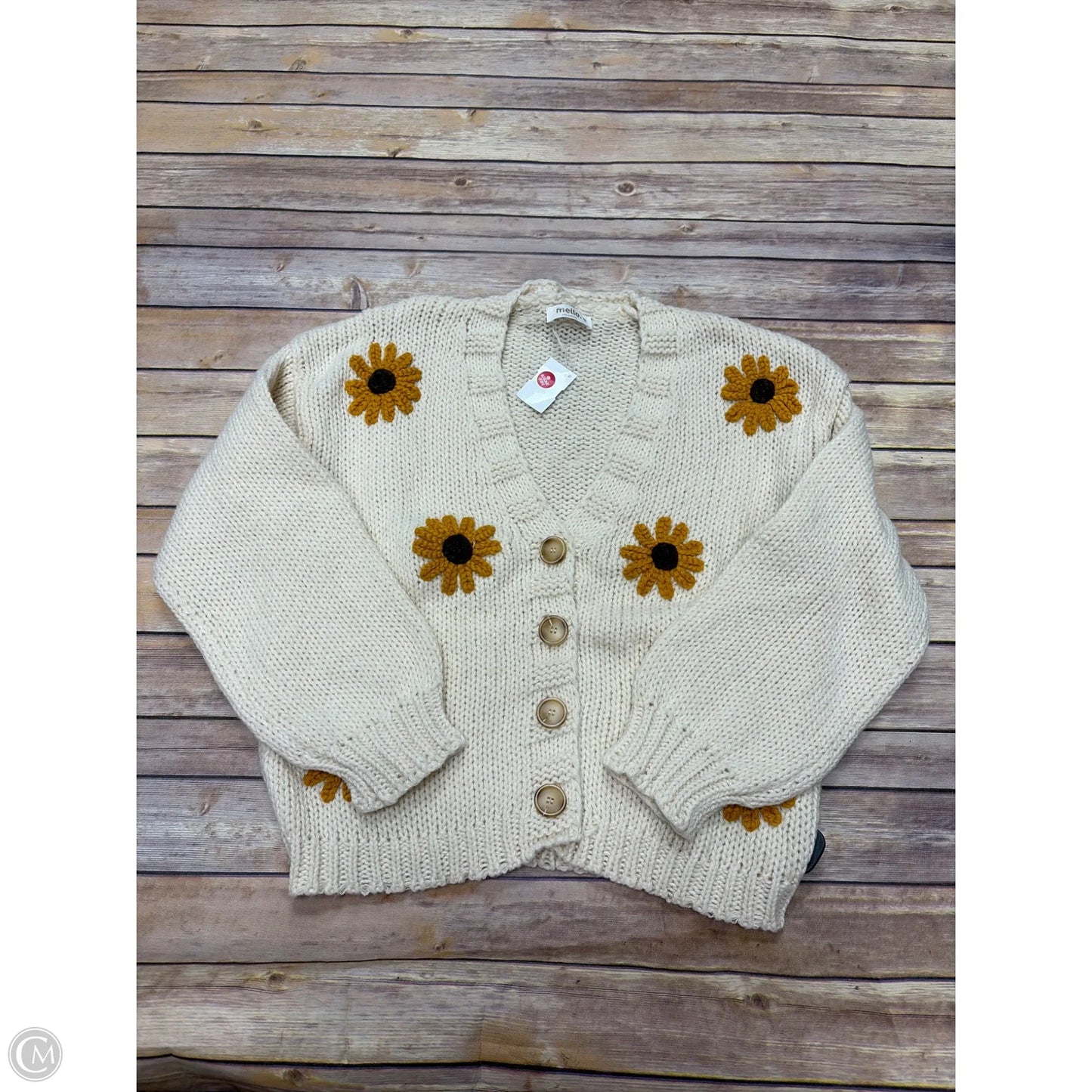 Sweater Cardigan By Cme In Floral Print, Size: S