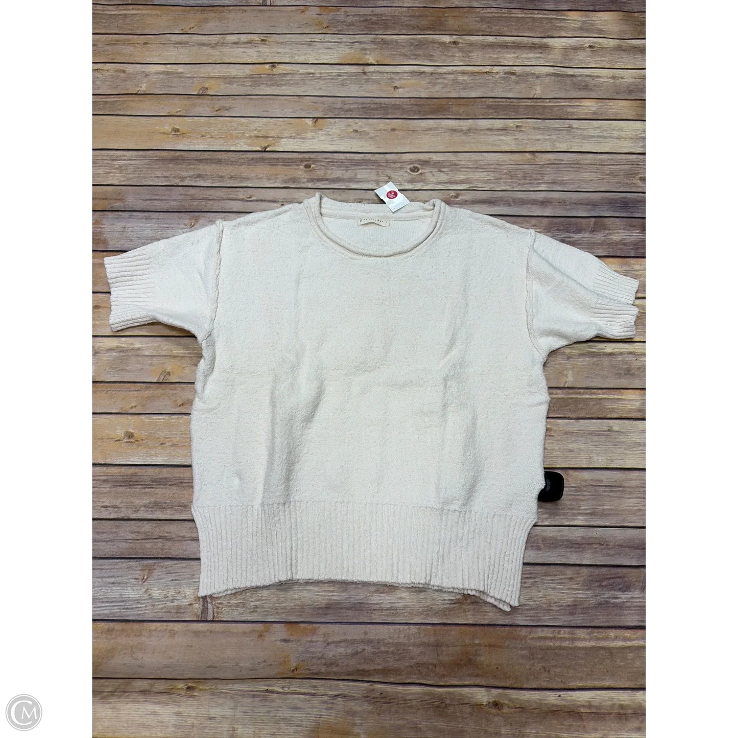 Sweater Short Sleeve By By Together In Cream, Size: S