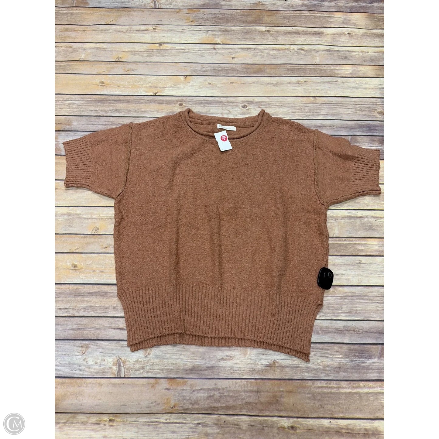 Sweater Short Sleeve By By Together In Brown, Size: S