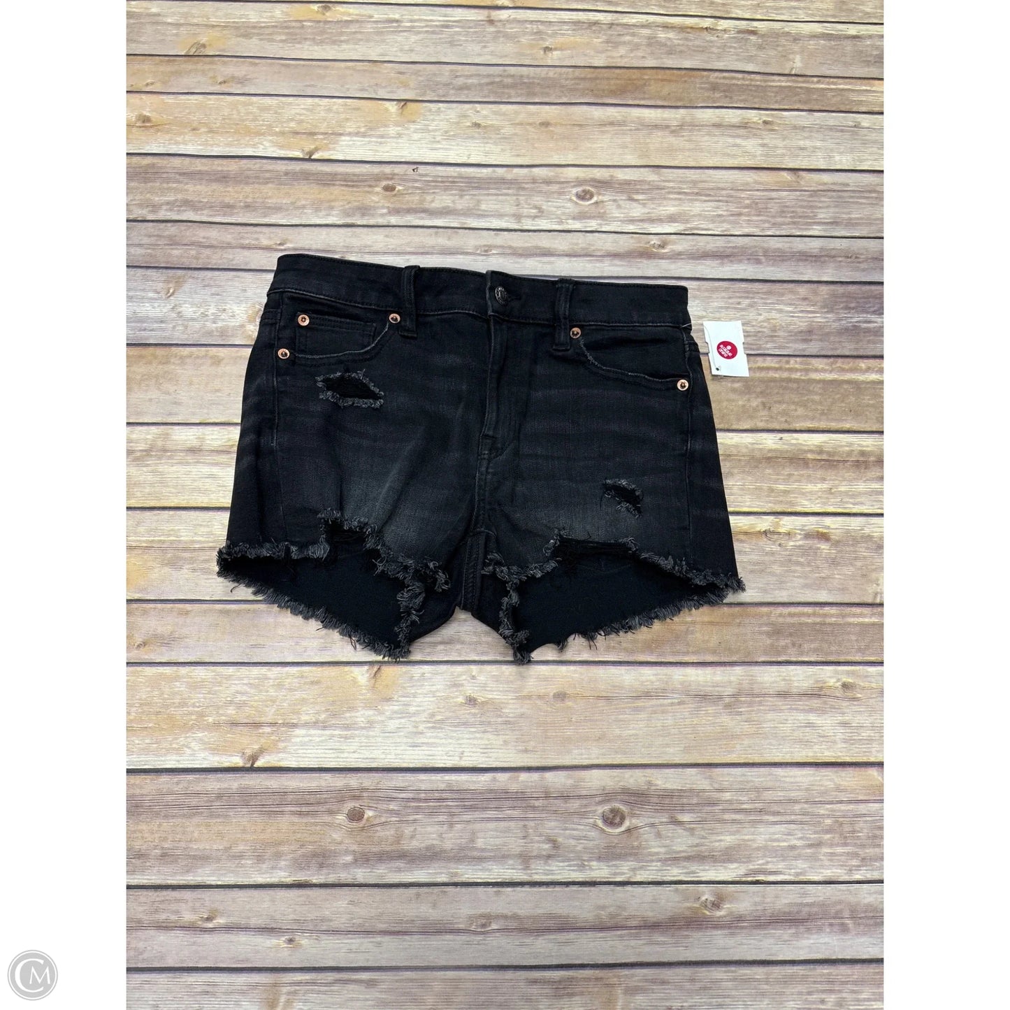 Shorts By American Eagle In Black Denim, Size: 4