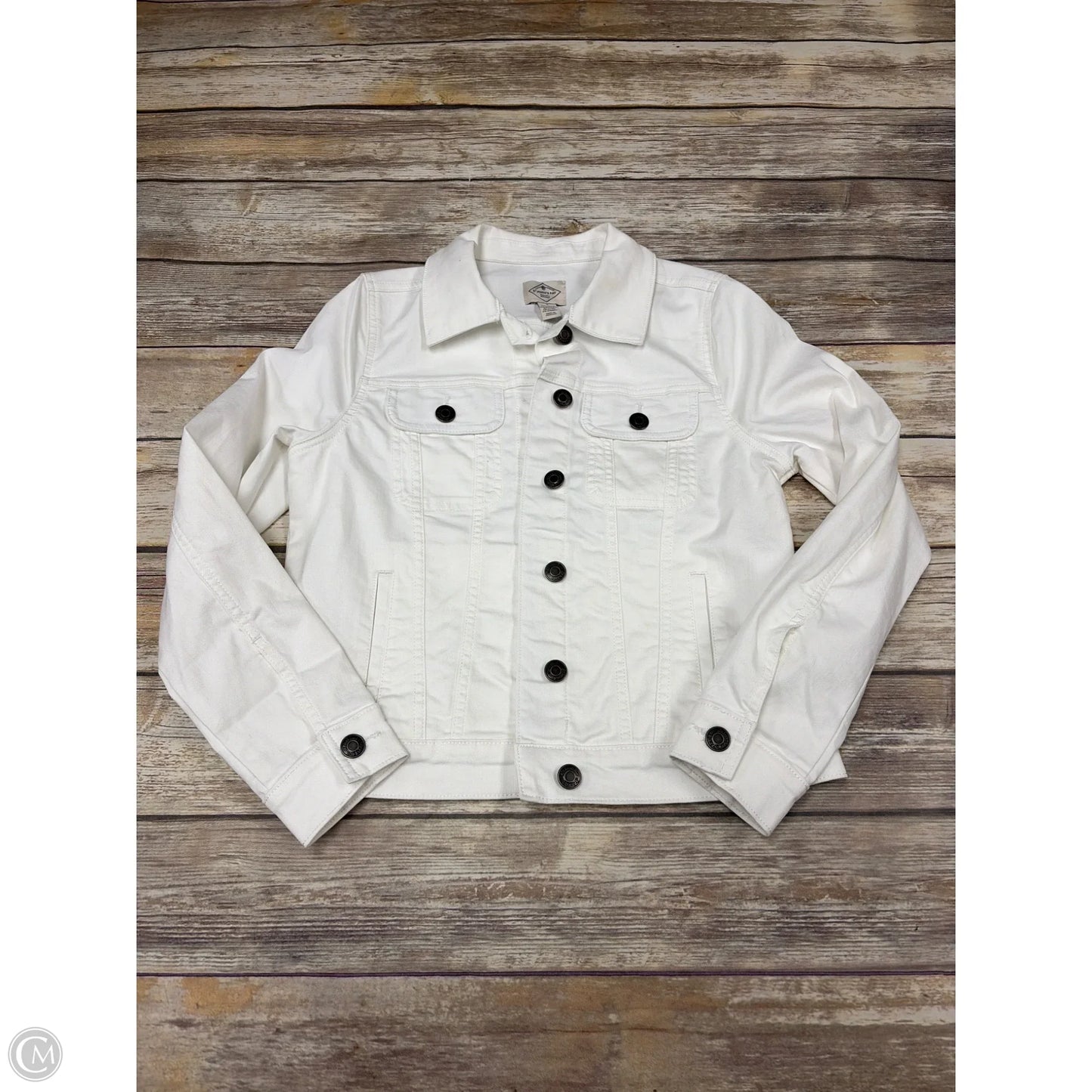Jacket Denim By St Johns Bay In White, Size: S