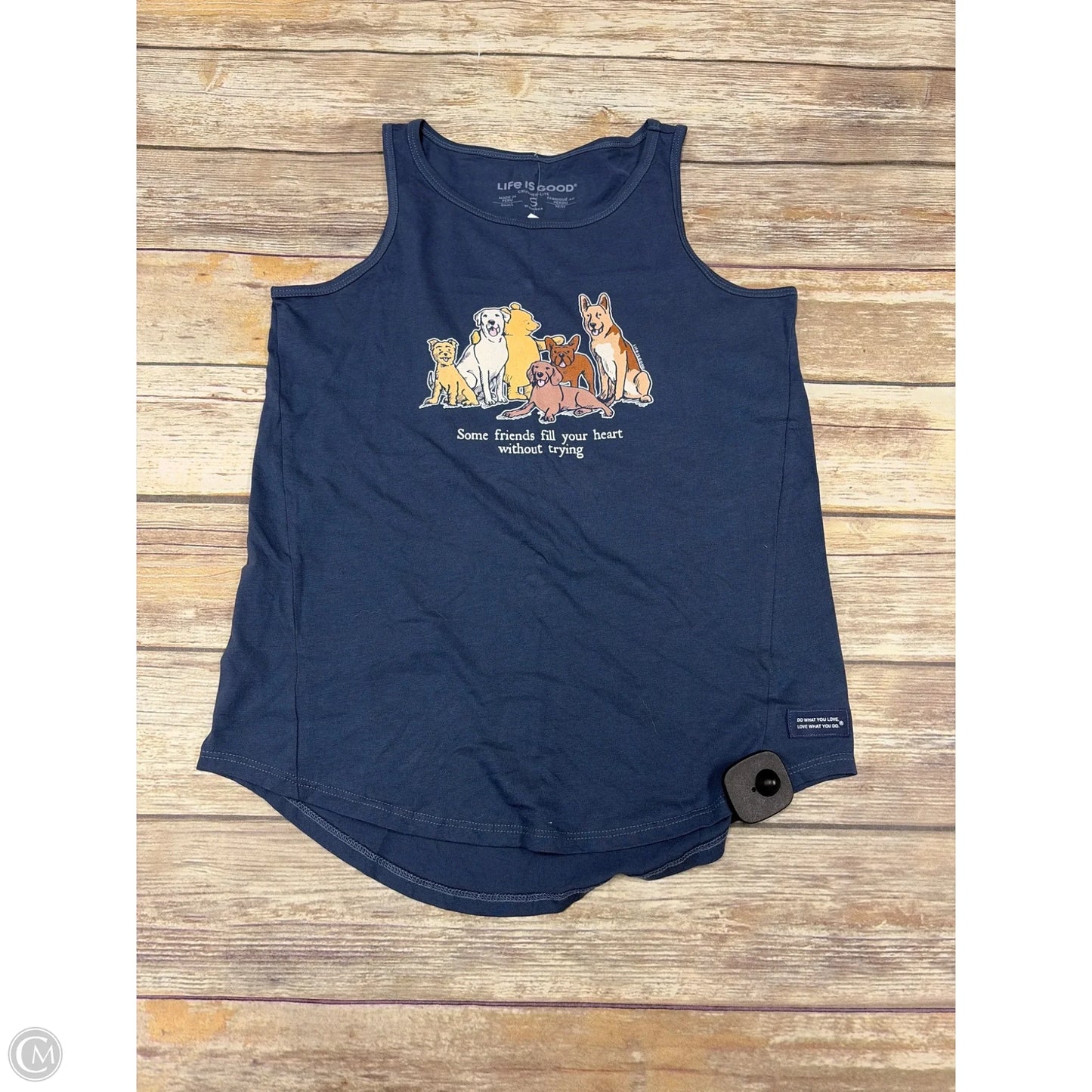 Top Sleeveless By Life Is Good In Blue, Size: S