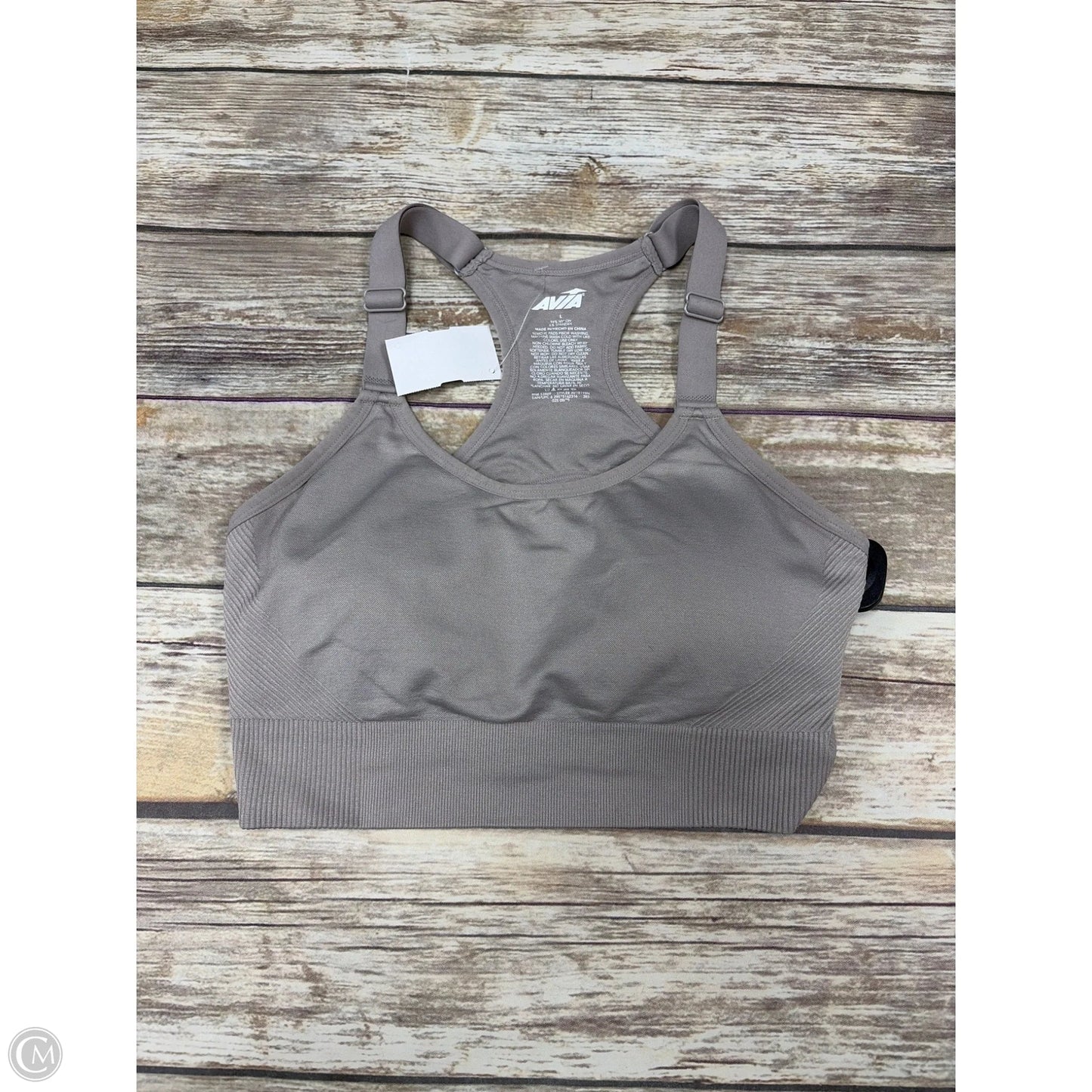 Athletic Bra By Avia In Taupe, Size: L