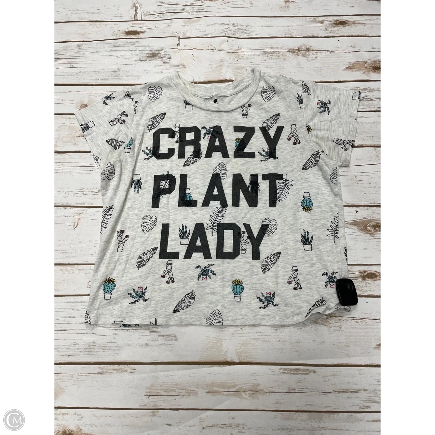 Top Short Sleeve Basic By Cme In Grey, Size: M