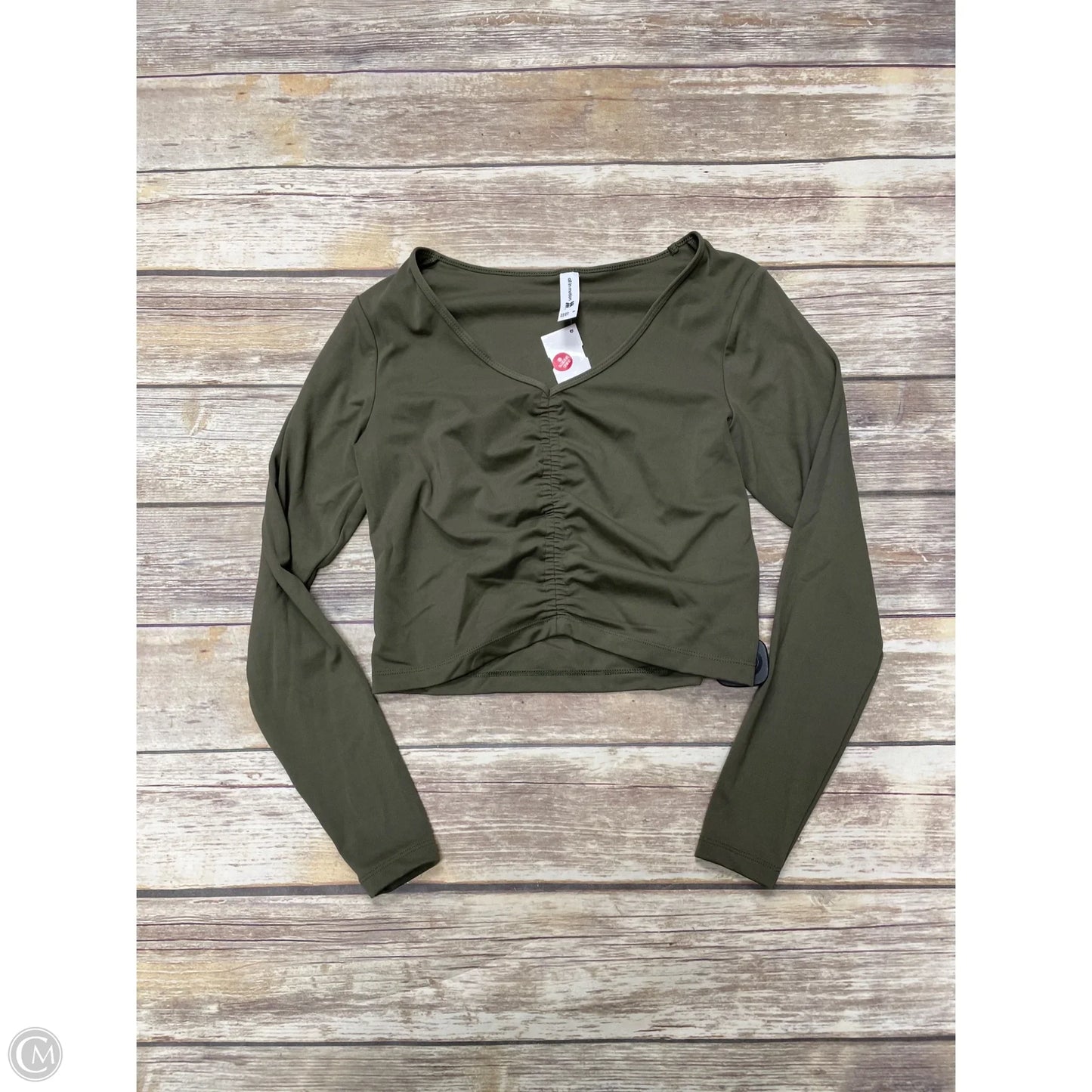 Athletic Top Long Sleeve Crewneck By All In Motion In Green, Size: M