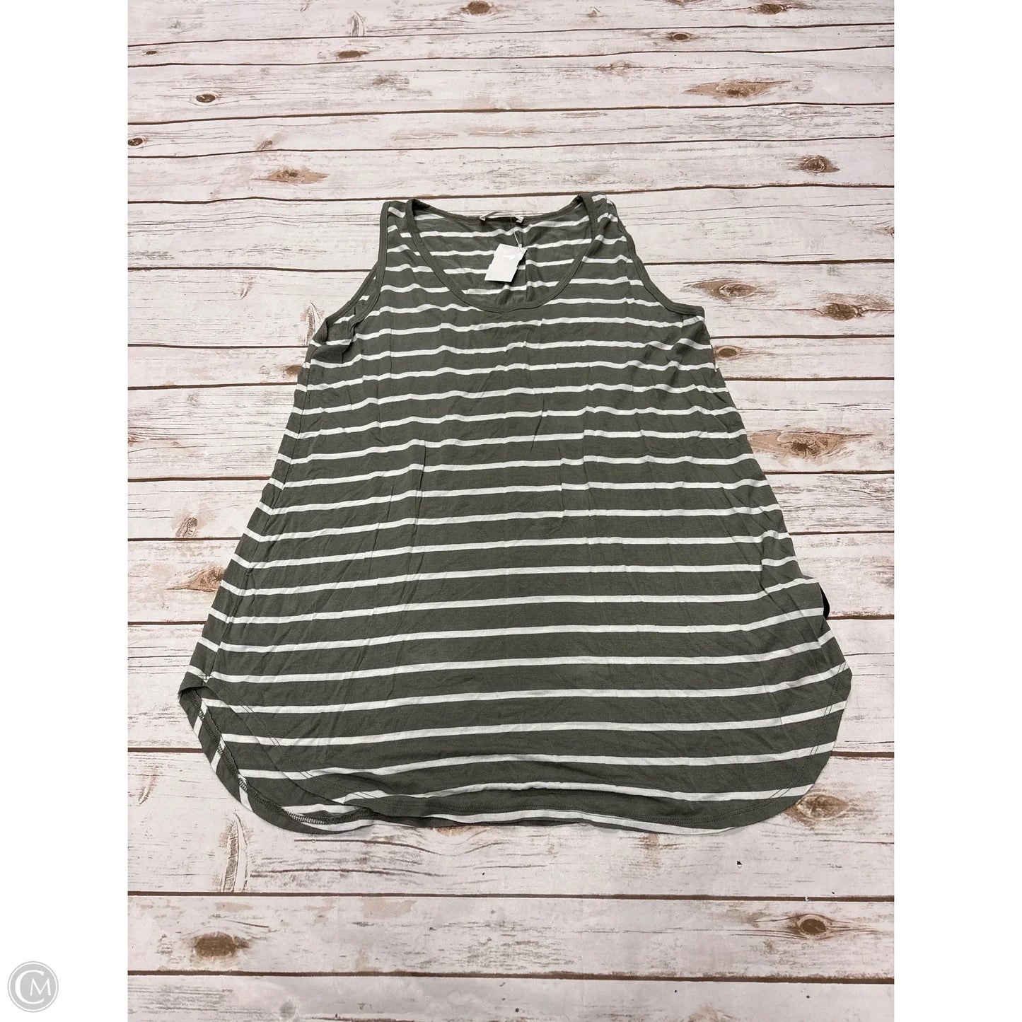 Top Sleeveless By Zenana Outfitters In Striped Pattern, Size: L