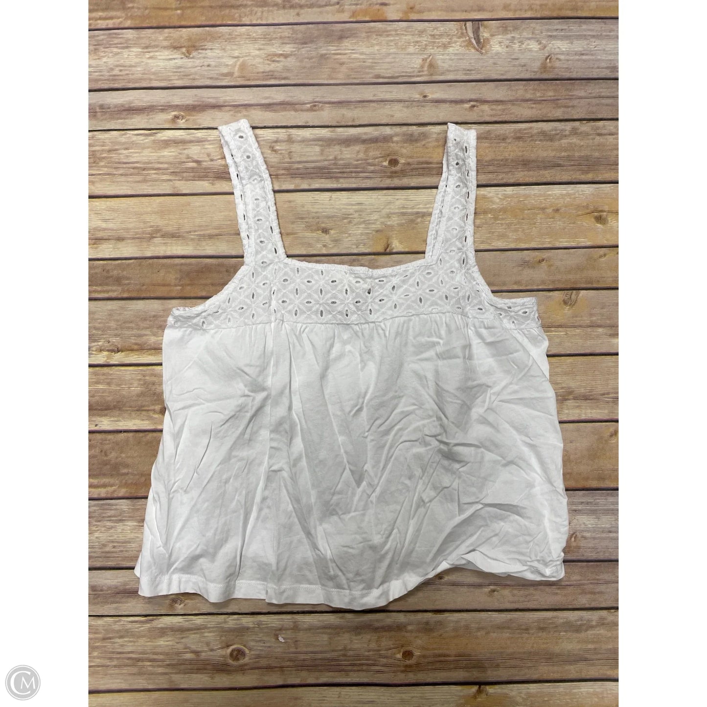 Top Sleeveless By H&m In White, Size: M
