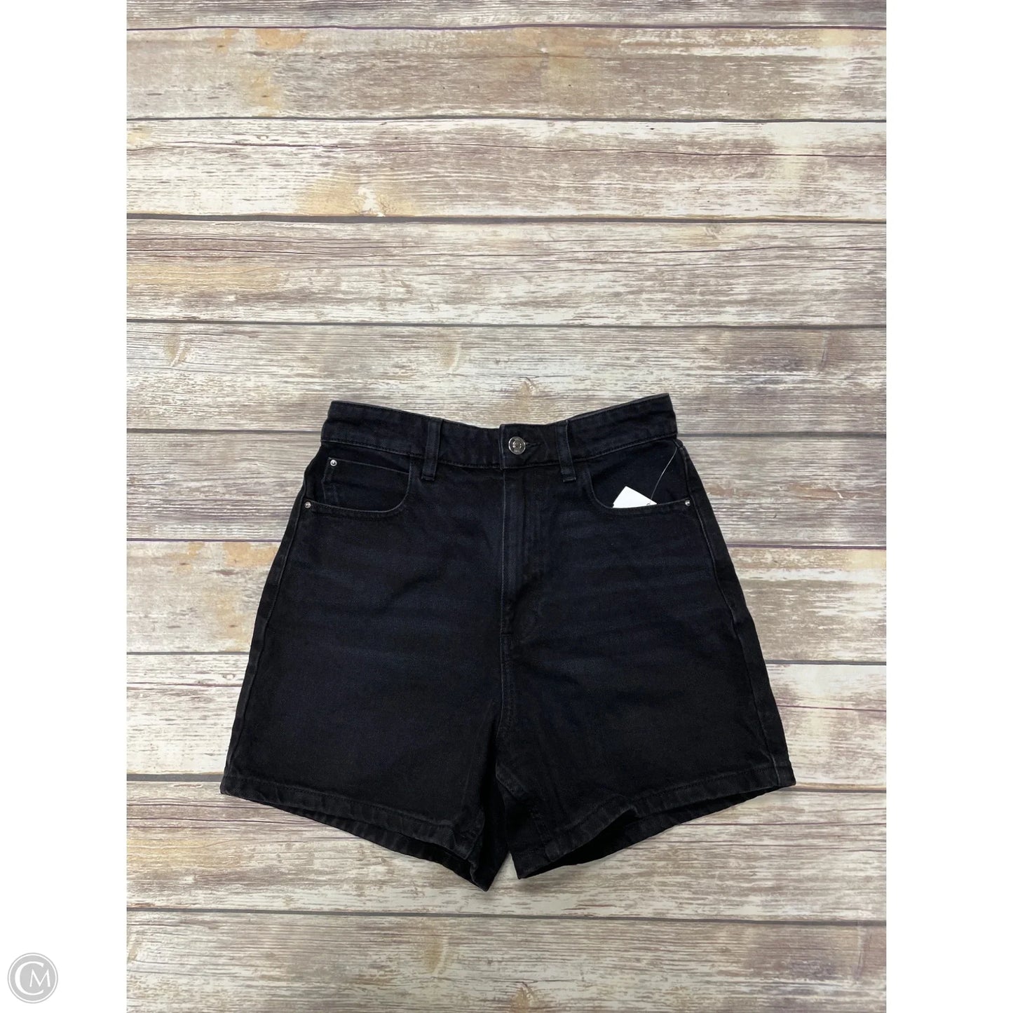 Shorts By Zara In Black Denim, Size: 4