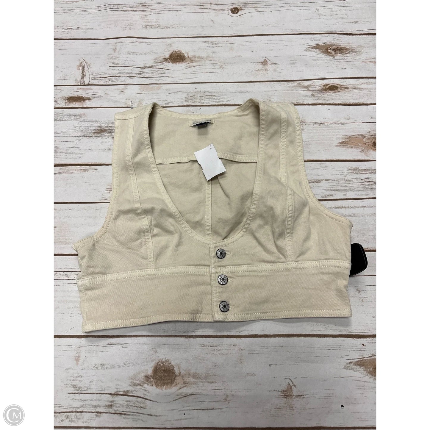 Vest Other By American Eagle In Cream, Size: M