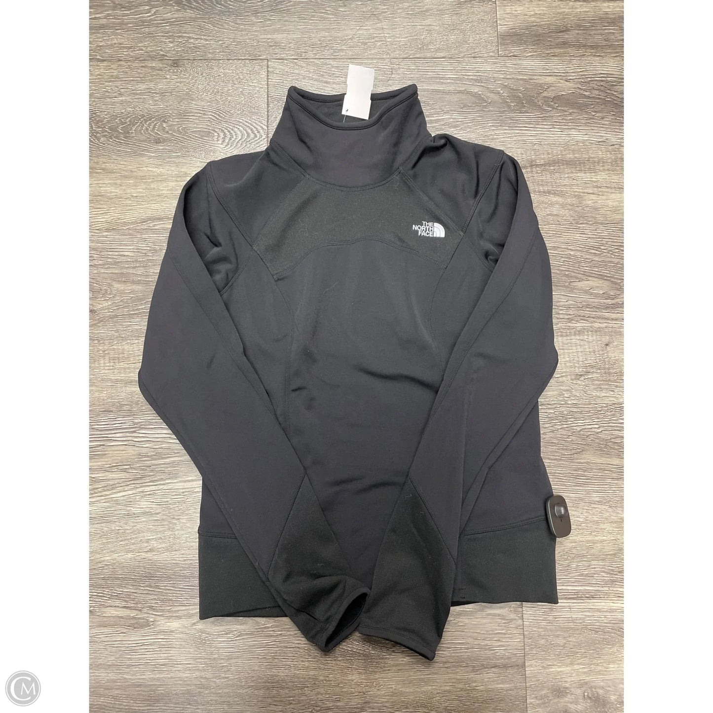 Athletic Top Long Sleeve Collar By The North Face In Black, Size: S