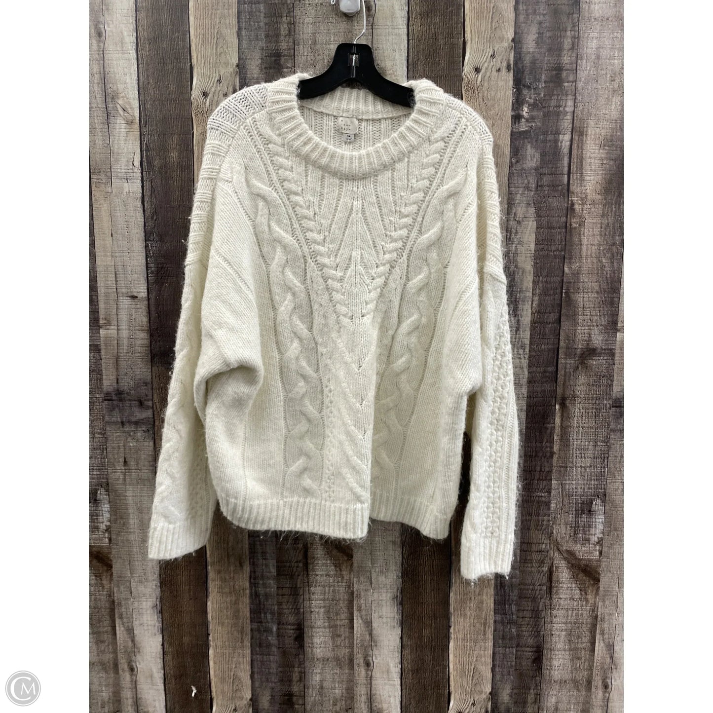 Sweater By A New Day In Cream, Size: Xl