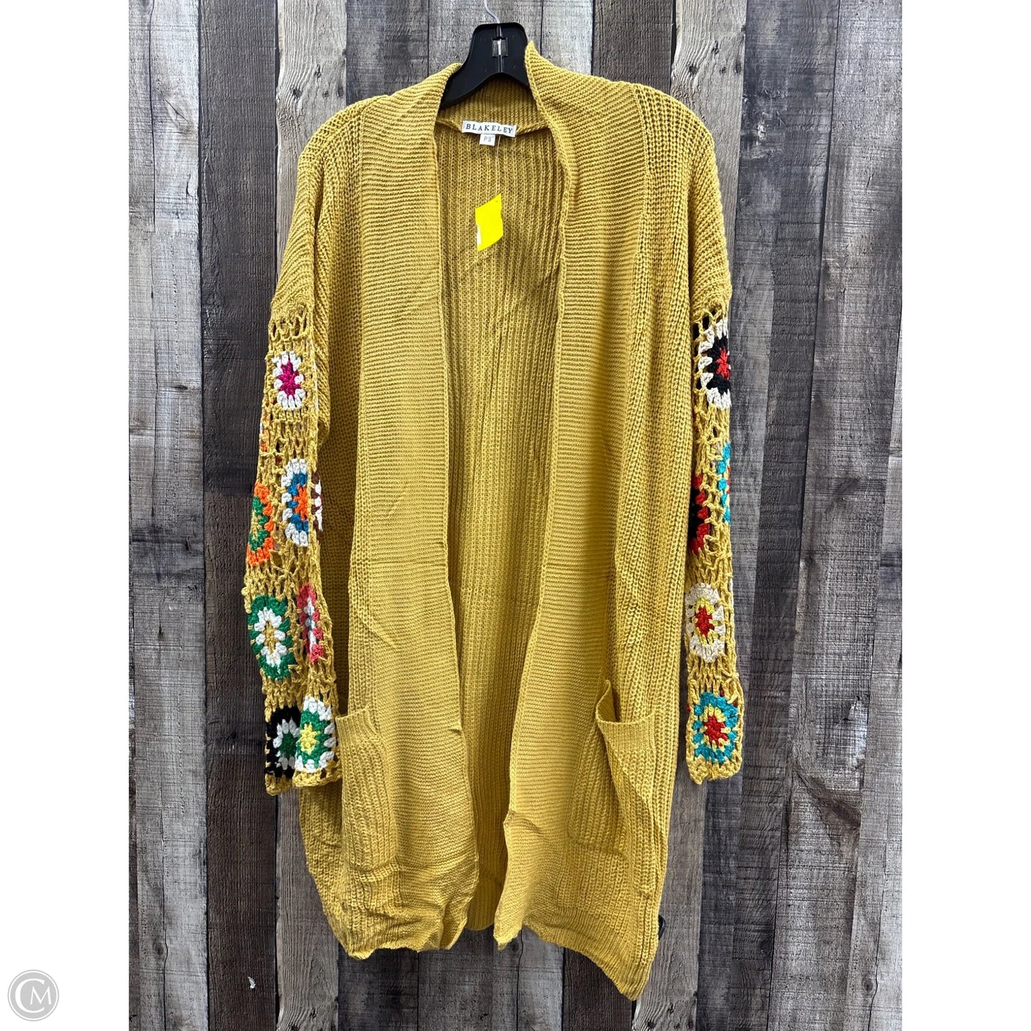 Sweater Cardigan By Blakeley In Yellow, Size: Sp