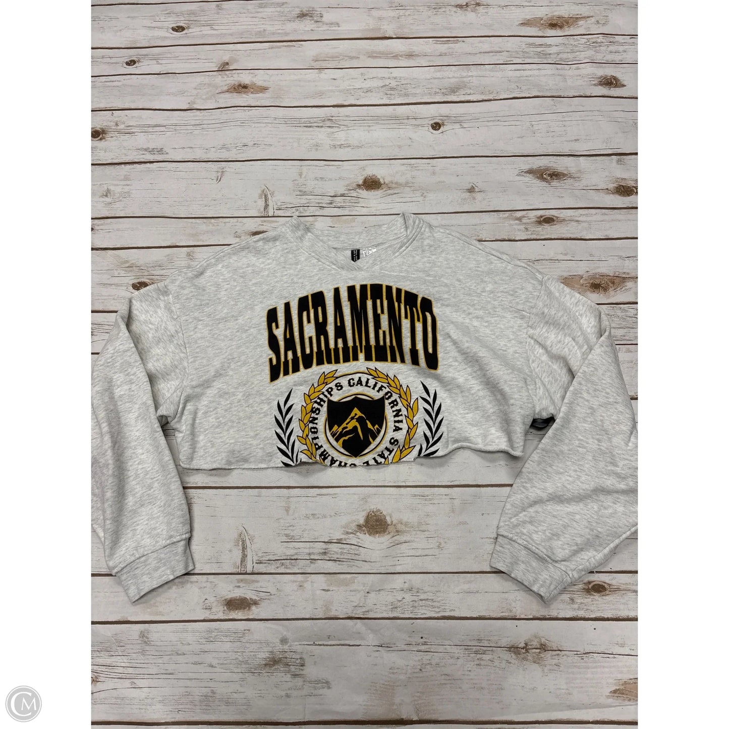 Sweatshirt Crewneck By H&m In Grey, Size: M