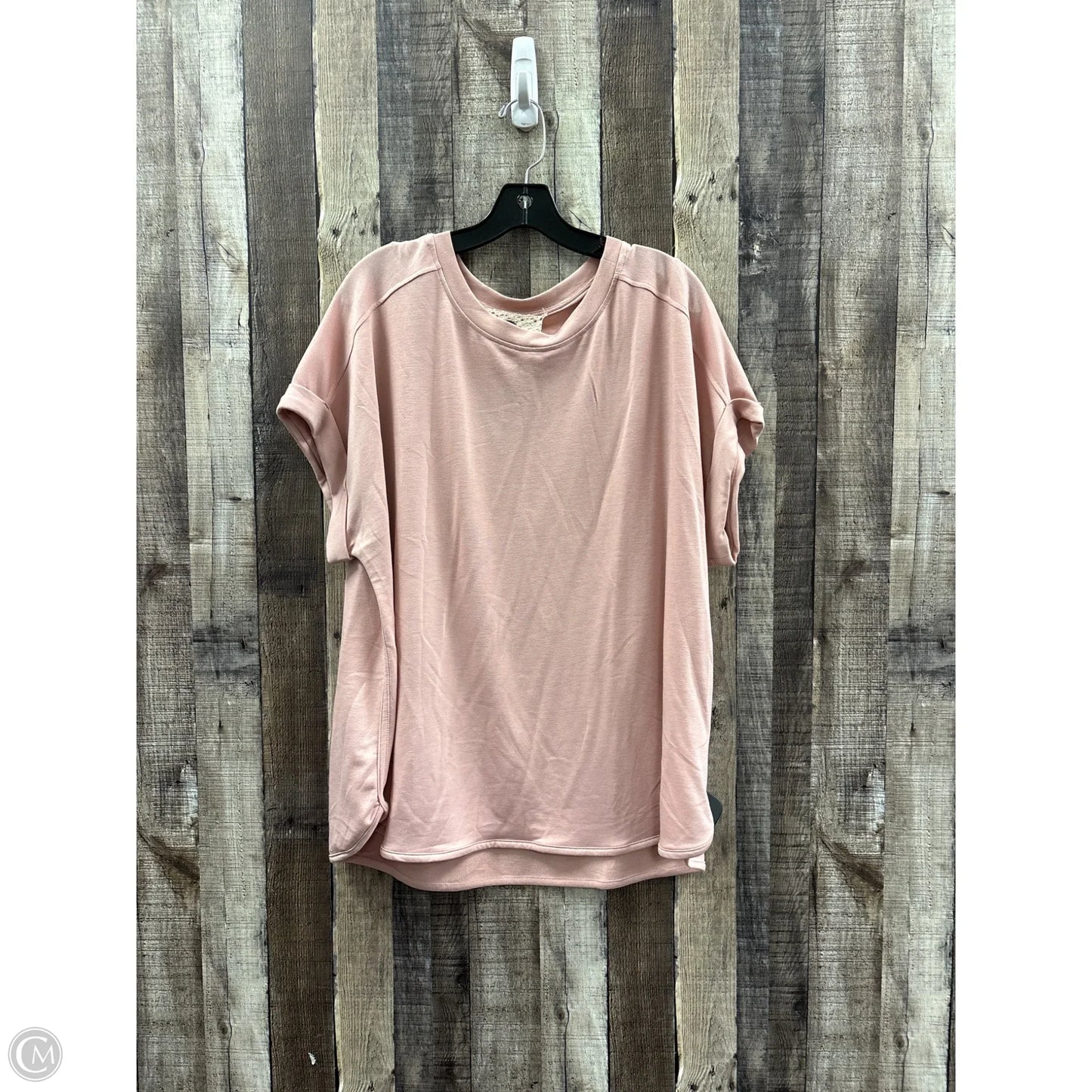 Top Short Sleeve By Cupio In Pink, Size: 1x