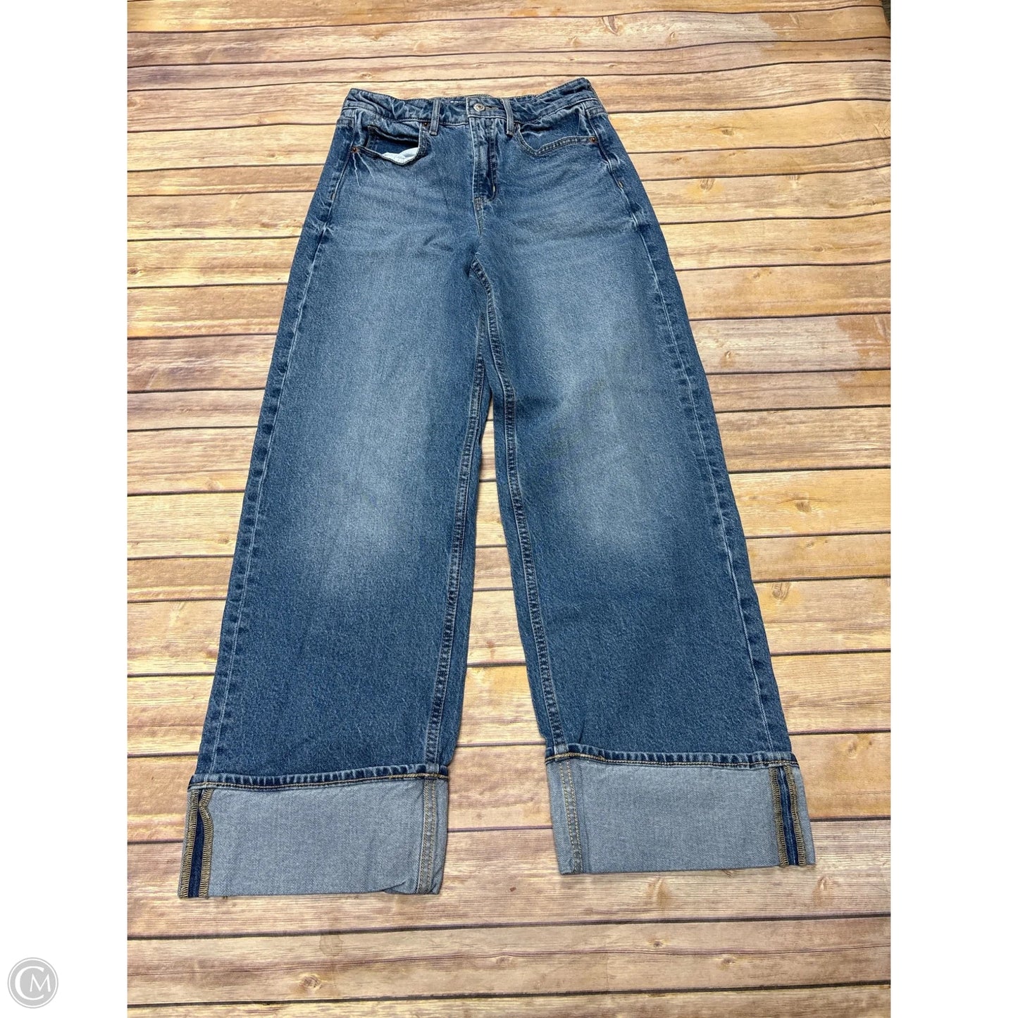 Jeans Wide Leg By Old Navy In Blue Denim, Size: 0