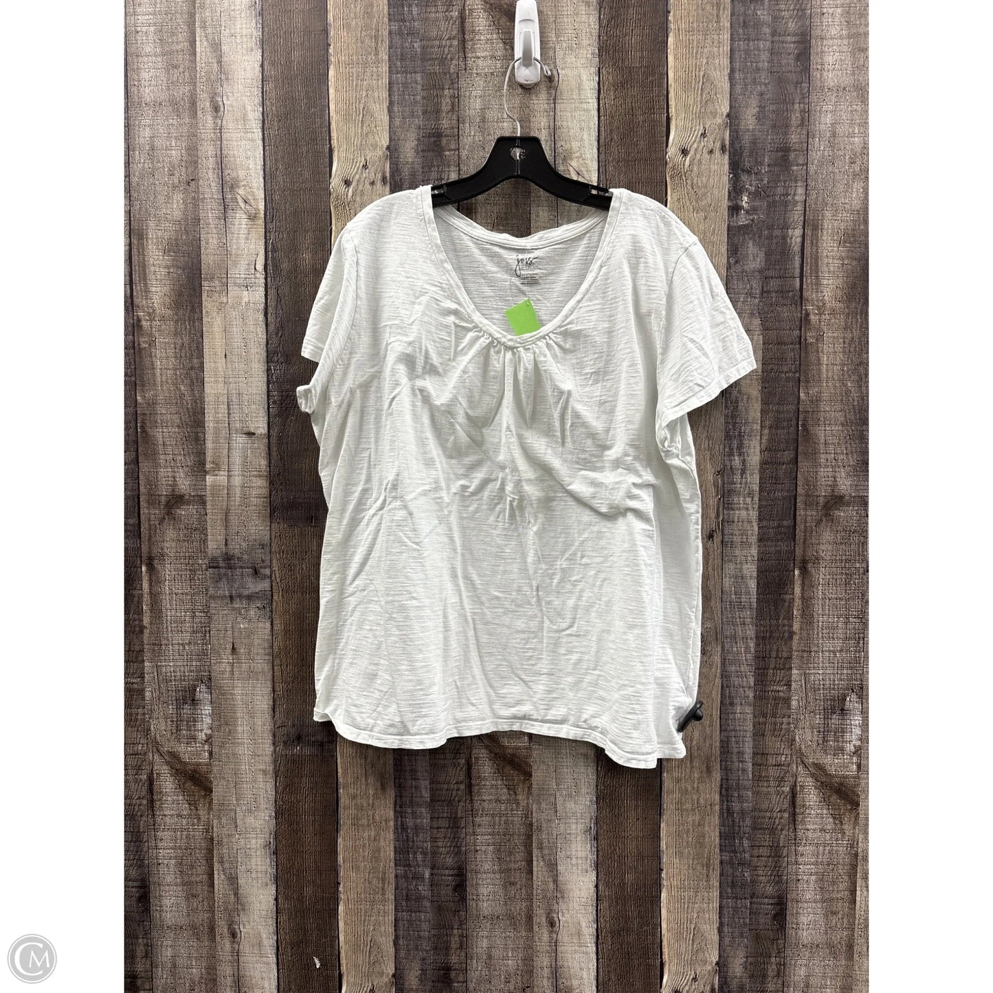 Top Short Sleeve Basic By Just My Size In White, Size: 3x