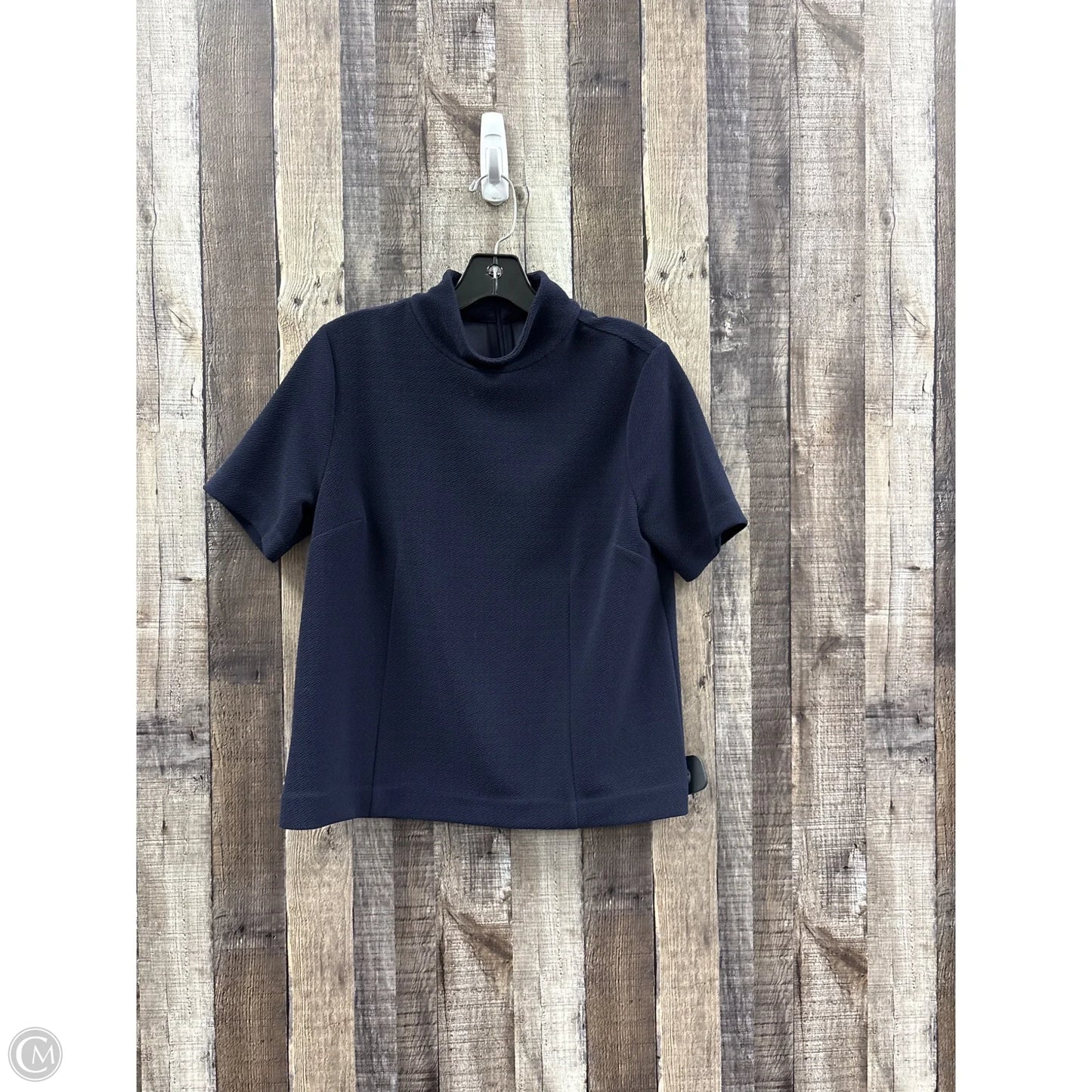 Top Short Sleeve By Ann Taylor In Navy, Size: S