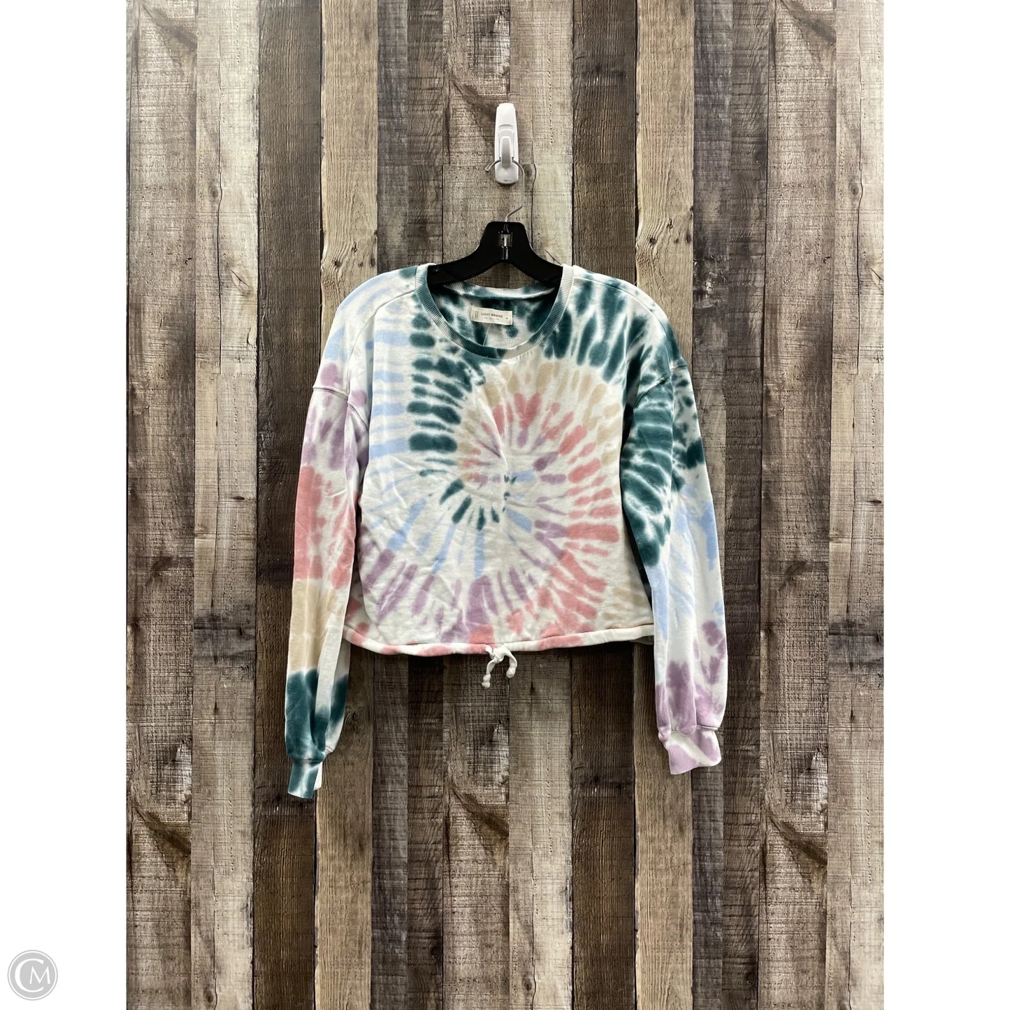 Sweatshirt Crewneck By Lucky Brand In Tie Dye Print, Size: M
