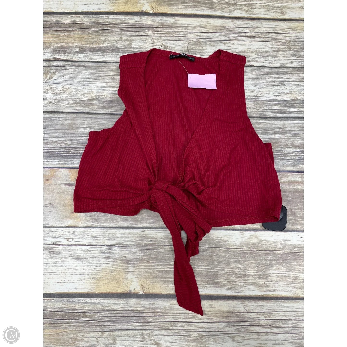 Top Sleeveless By Shein In Red, Size: L