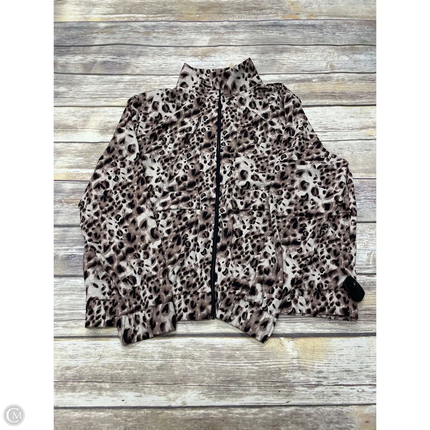 Athletic Jacket By Members Mark In Animal Print, Size: L
