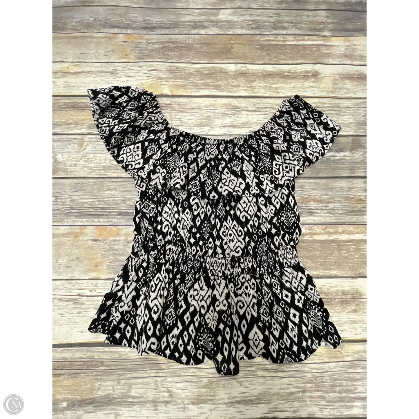 Top Sleeveless By Old Navy In Black & White, Size: M