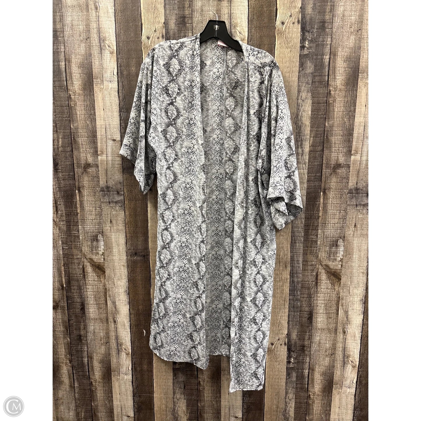Kimono By Pink Lily In Snakeskin Print, Size: Osfm