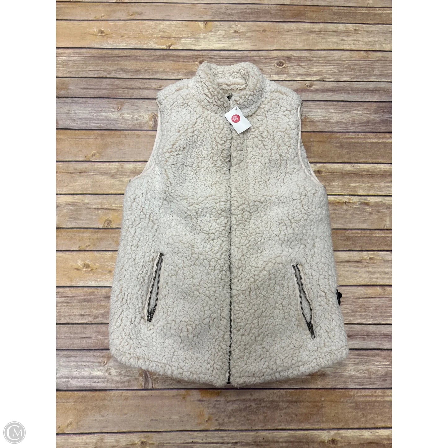 Vest Faux Fur & Sherpa By Love Tree In Cream, Size: S