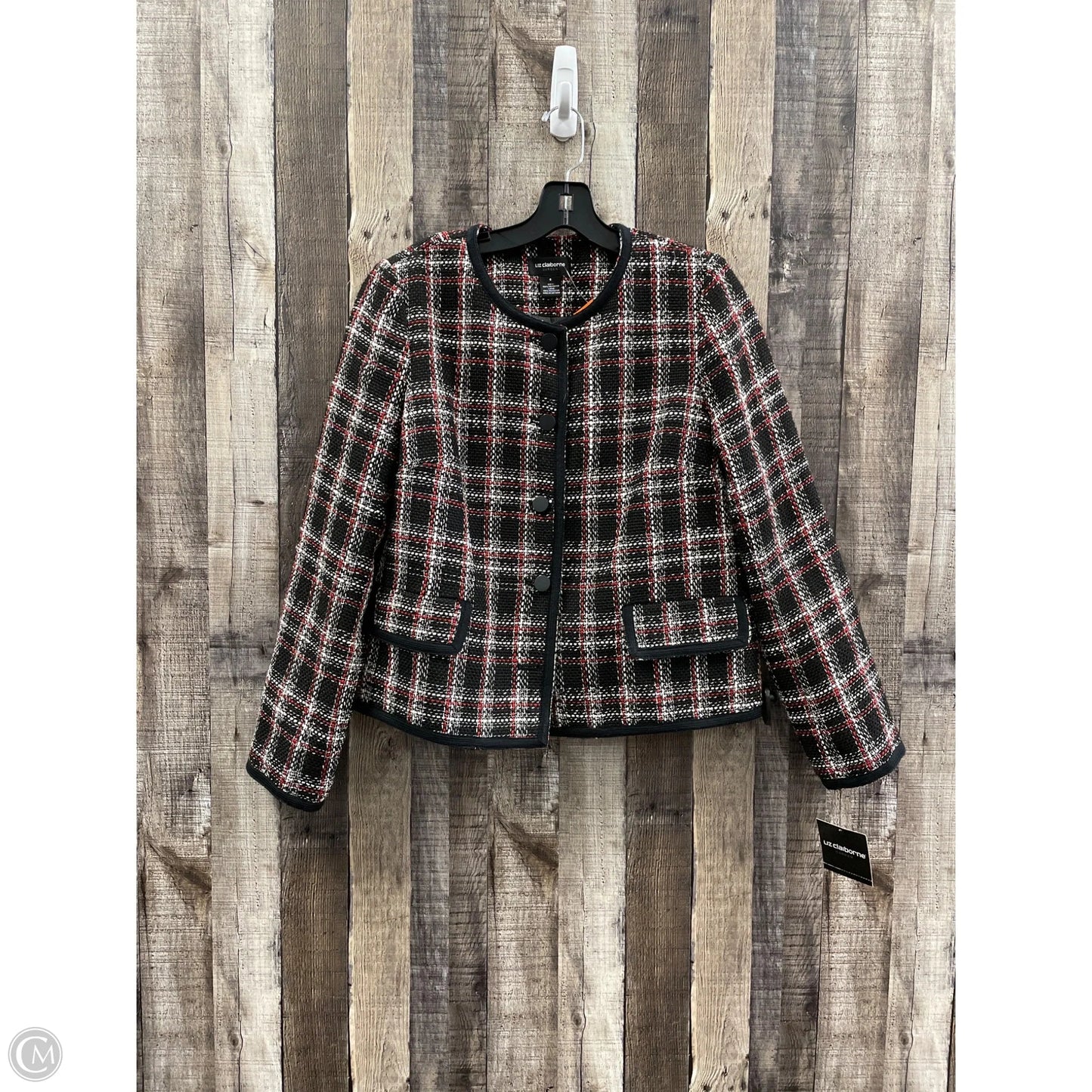 Blazer By Liz Claiborne In Plaid Pattern, Size: 6