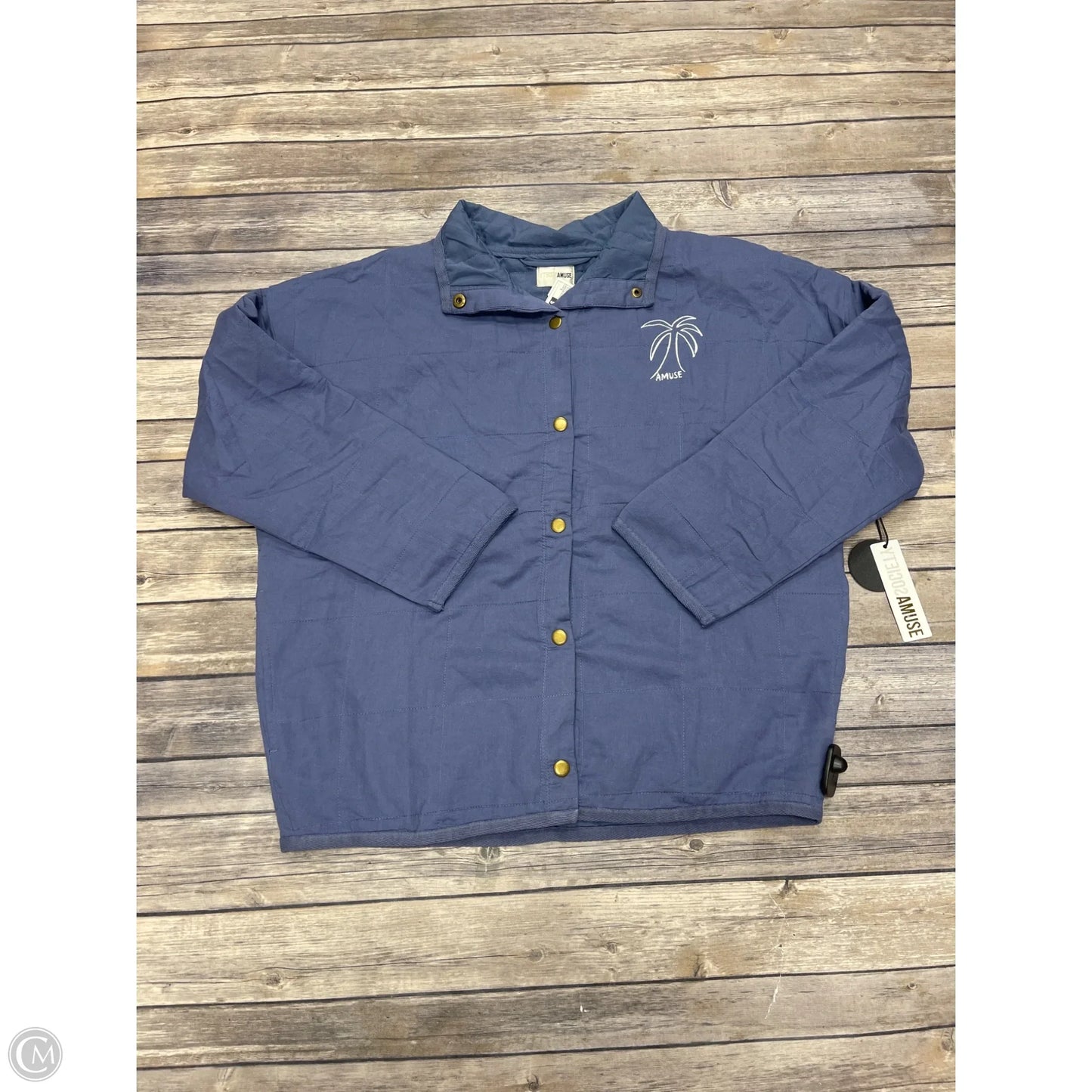 Jacket Puffer & Quilted By Cme In Blue, Size: S