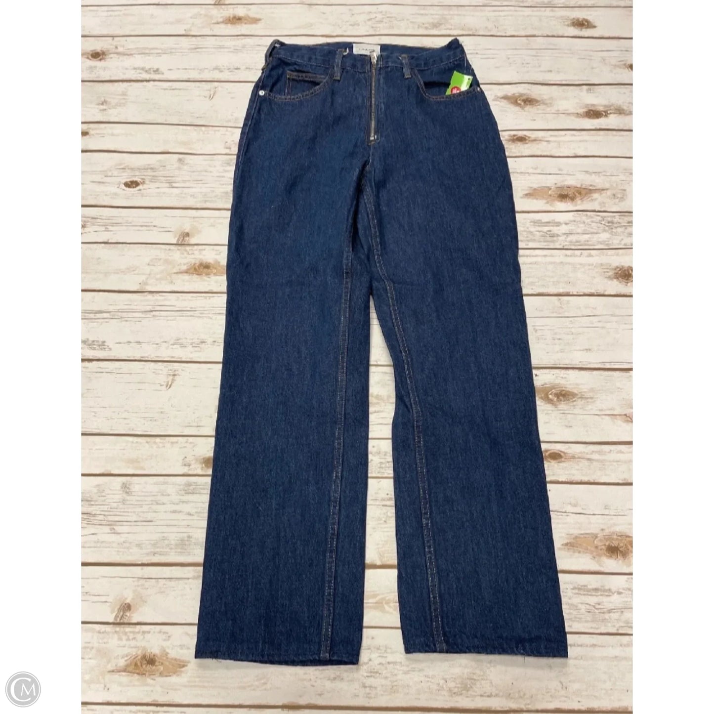 Jeans Boot Cut By Frame In Blue Denim, Size: 4