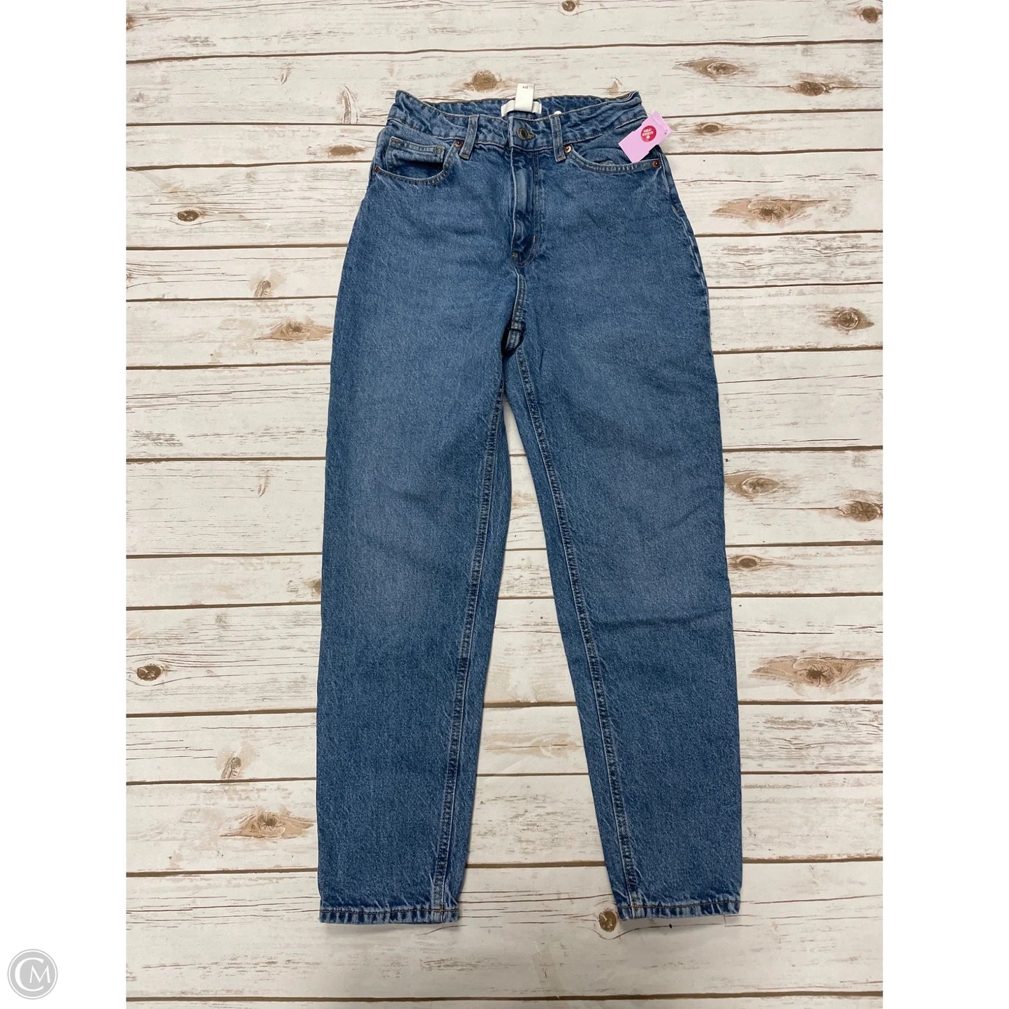 Jeans Straight By H&m In Blue Denim, Size: 6
