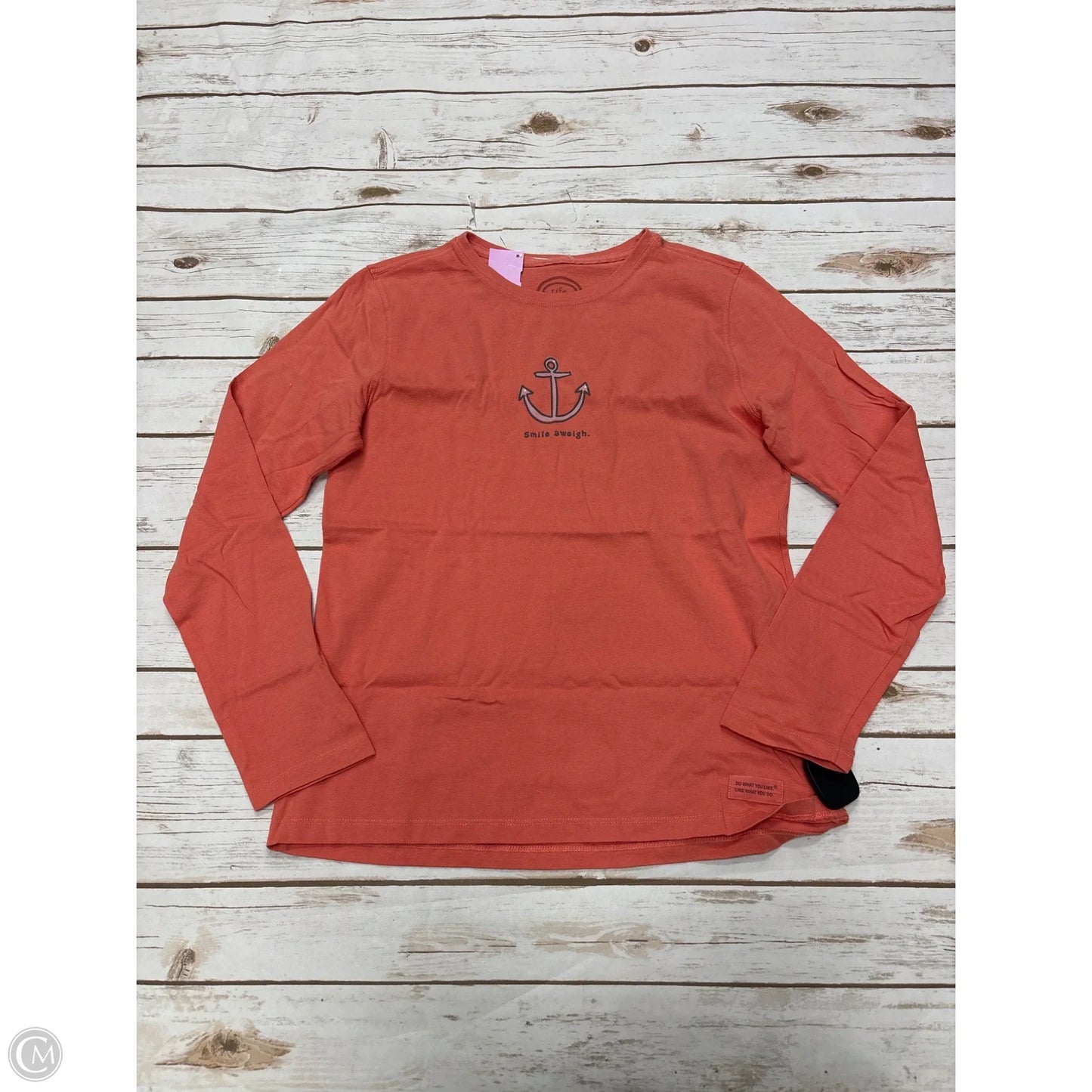 Top Long Sleeve By Life Is Good In Orange, Size: S