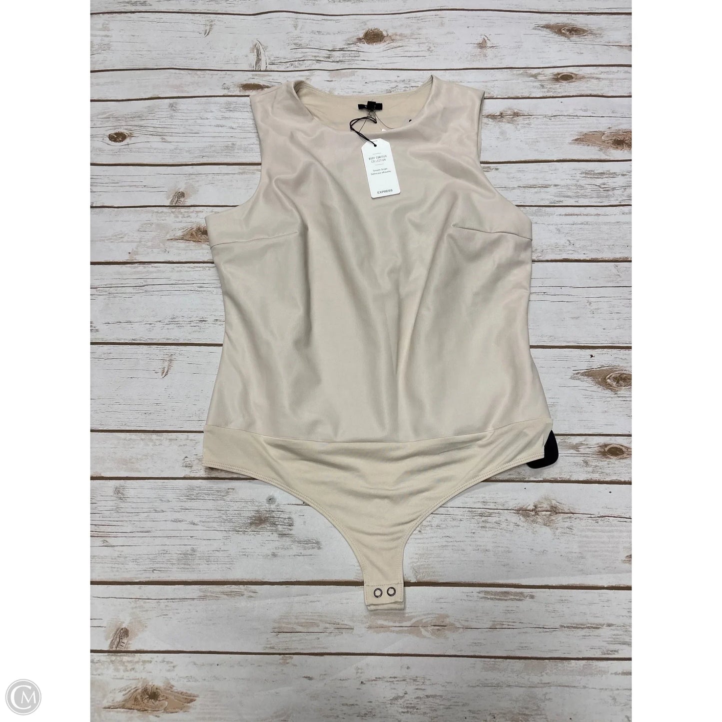 Bodysuit By Express In Beige, Size: L