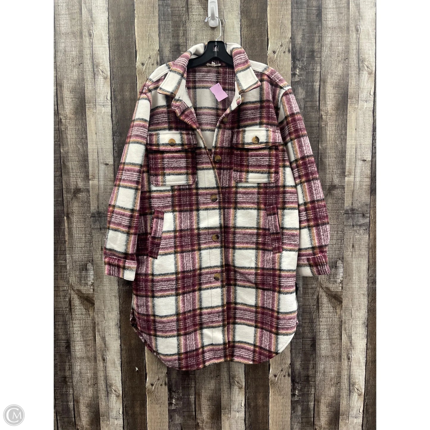 Jacket Shirt By Maurices In Plaid Pattern, Size: M