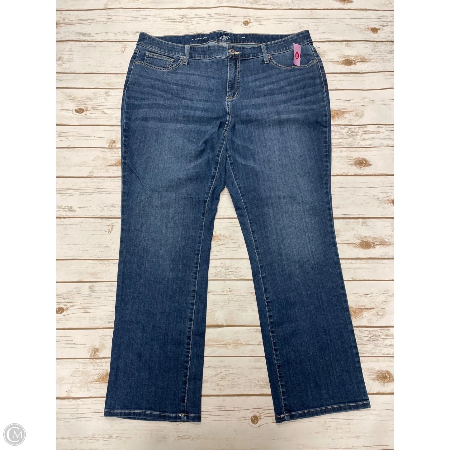 Jeans Straight By St Johns Bay In Blue Denim, Size: 20