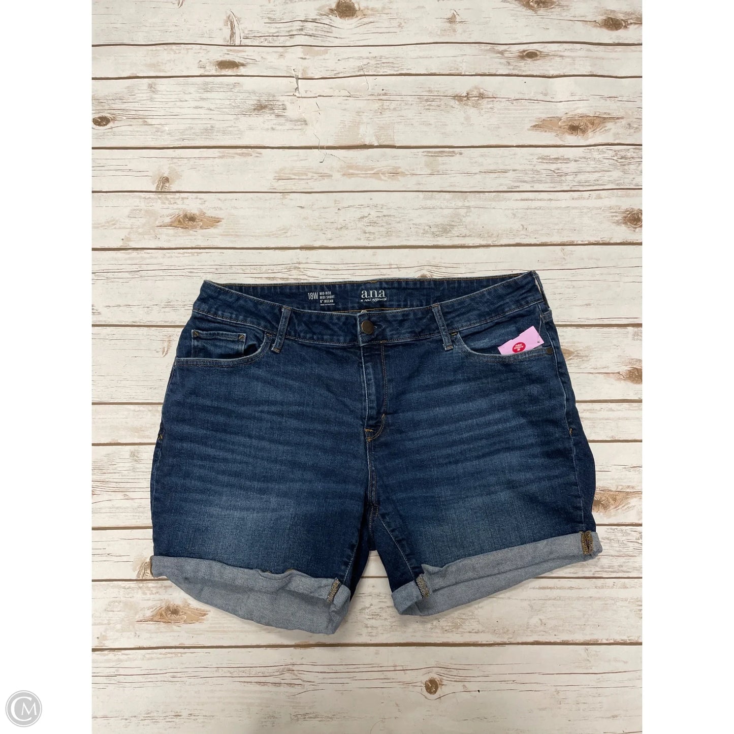Shorts By Ana In Blue Denim, Size: 18