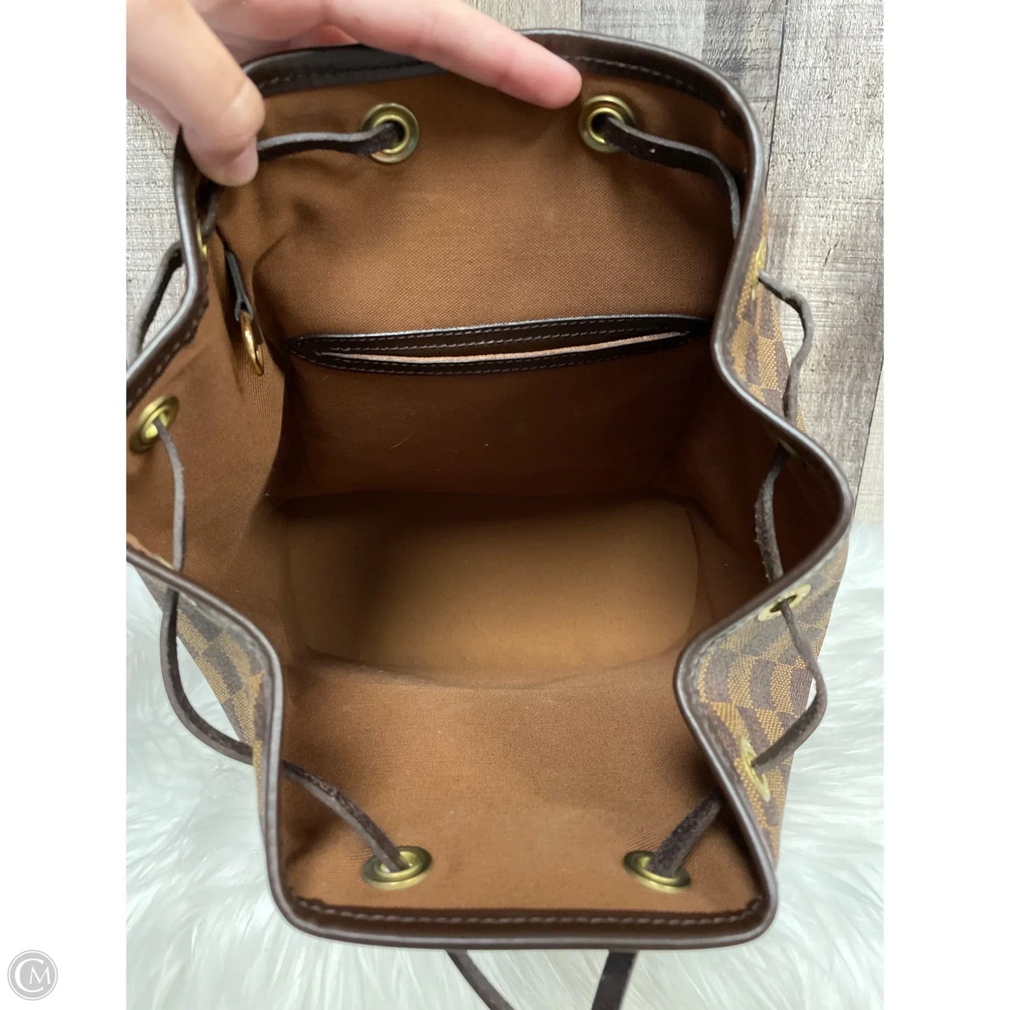 Backpack Luxury Designer By Louis Vuitton, Size: Medium