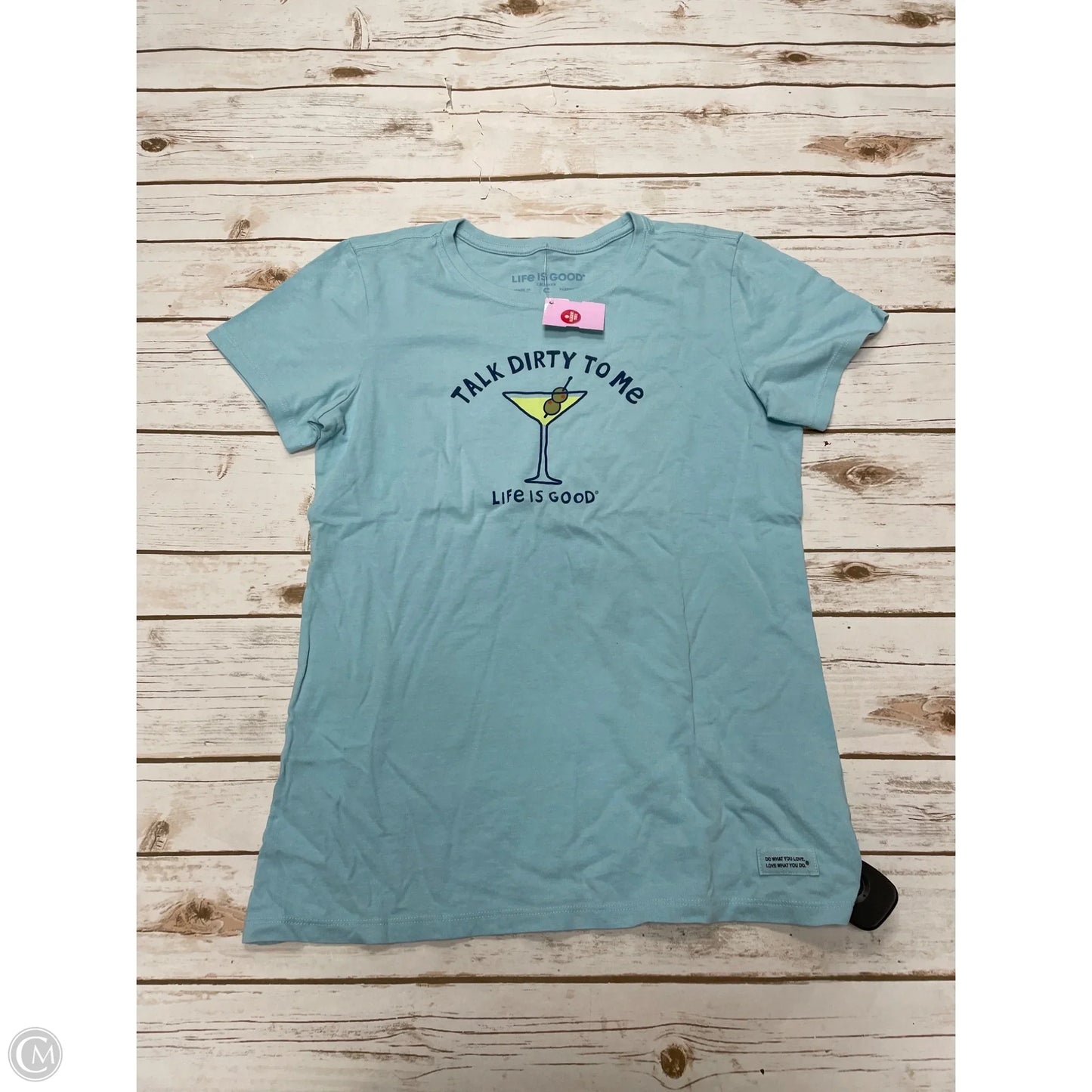 Top Short Sleeve By Life Is Good In Blue, Size: S