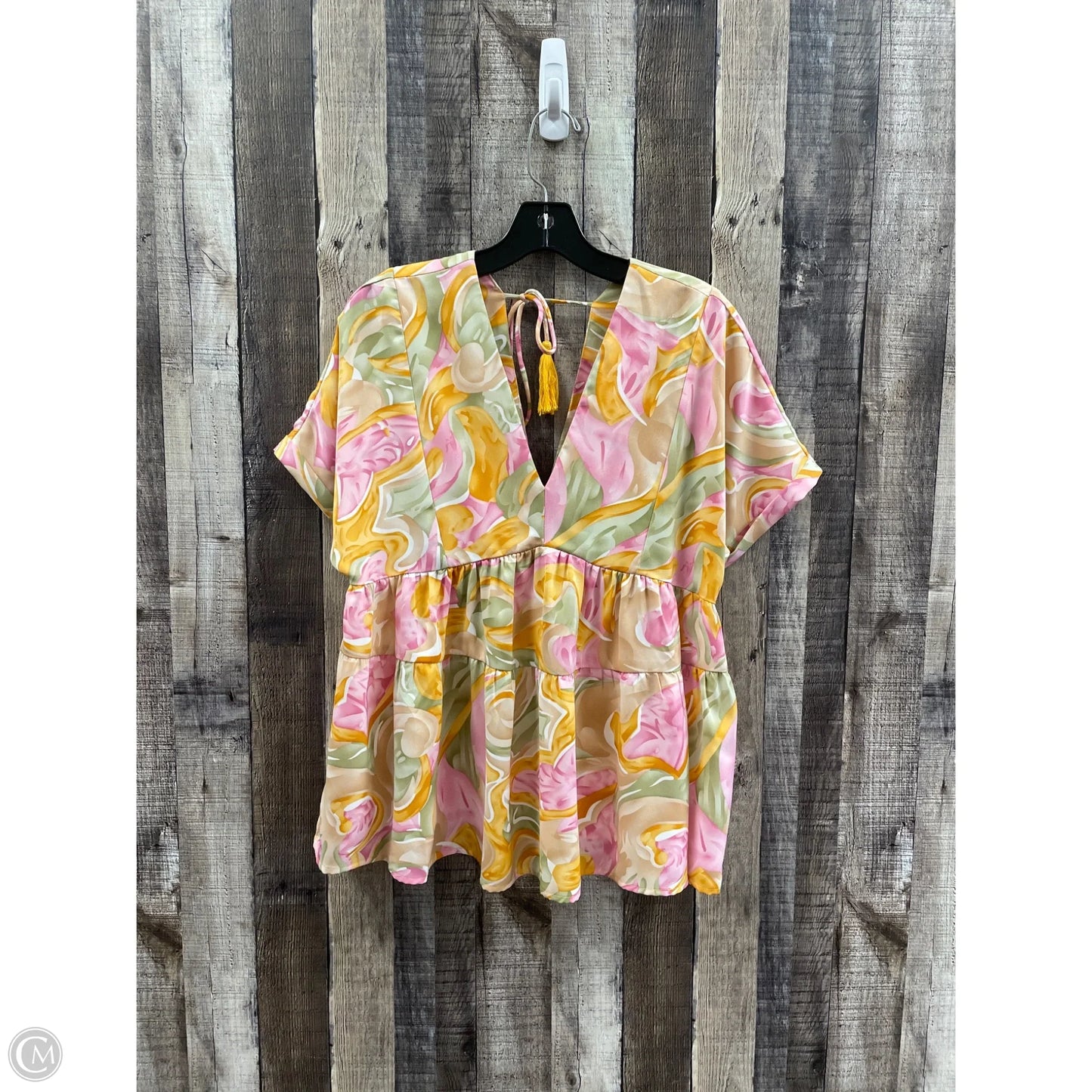 Top Short Sleeve By Entro In Multi-colored, Size: S